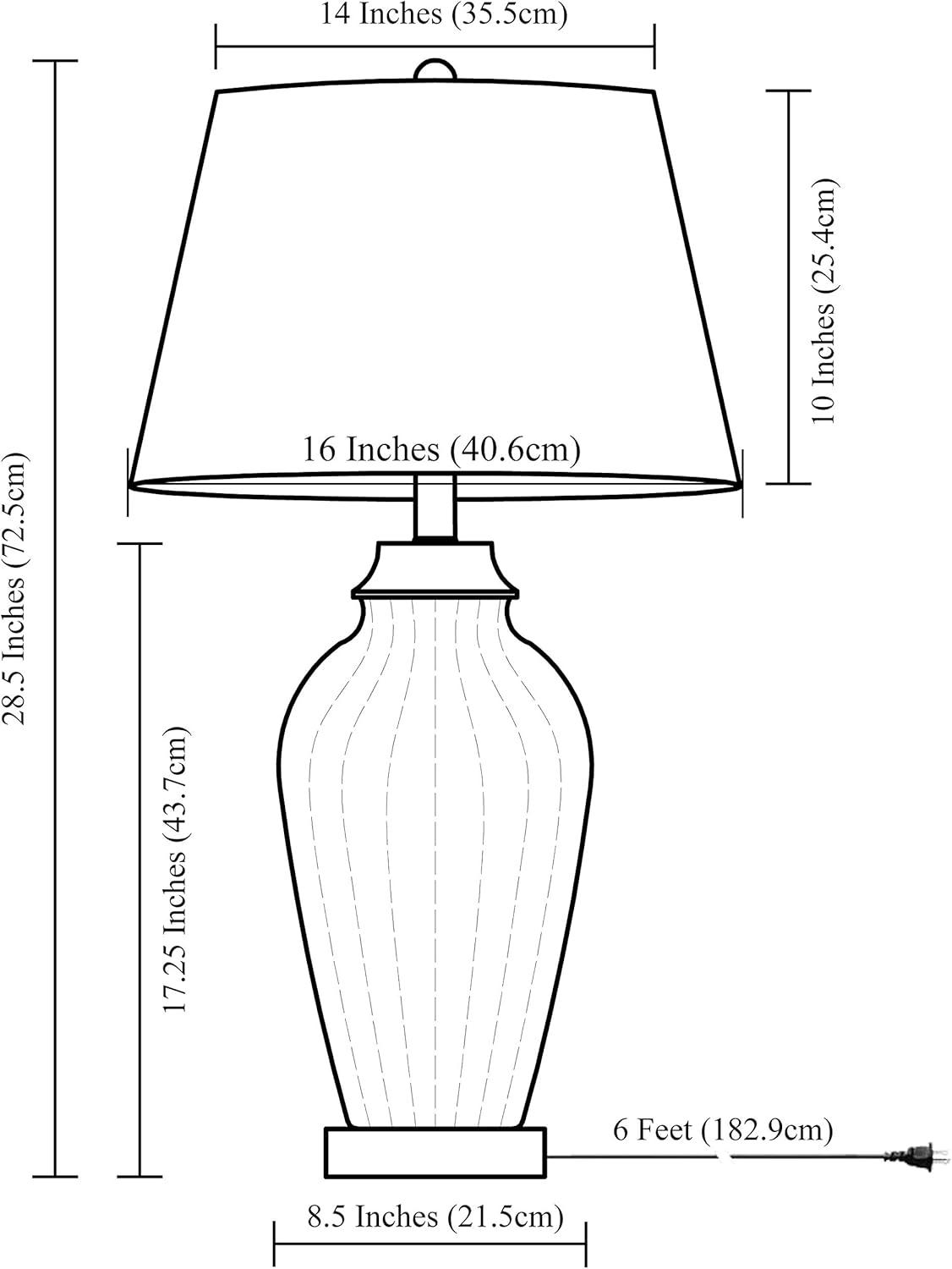 28.50"H Golden Gaze Glass Table Lamp