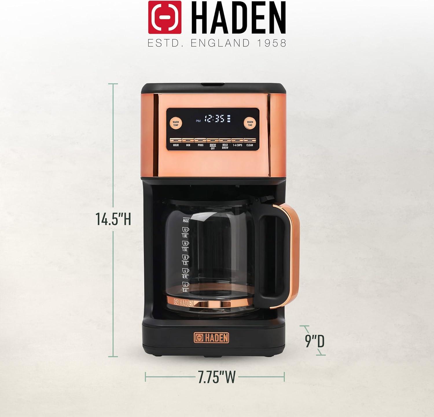 HADEN Generous Brew 14 Cup Digital Drip Coffee Maker with Control Settings