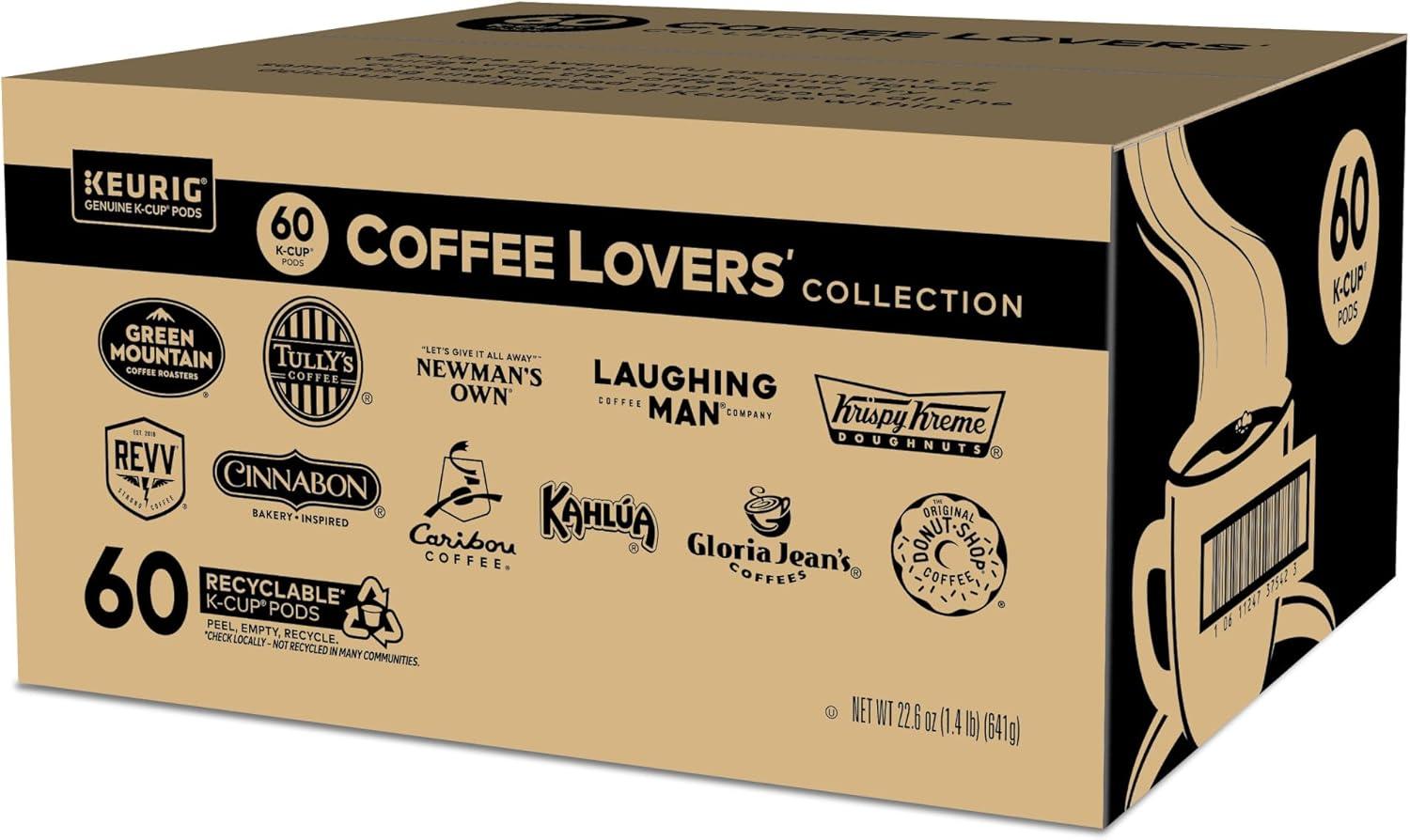 Keurig Coffee Lovers Collection .. .. Variety Pack, Single-Serve .. Coffee .. K-Cup Pods .. Sampler, 60 .. Count ..