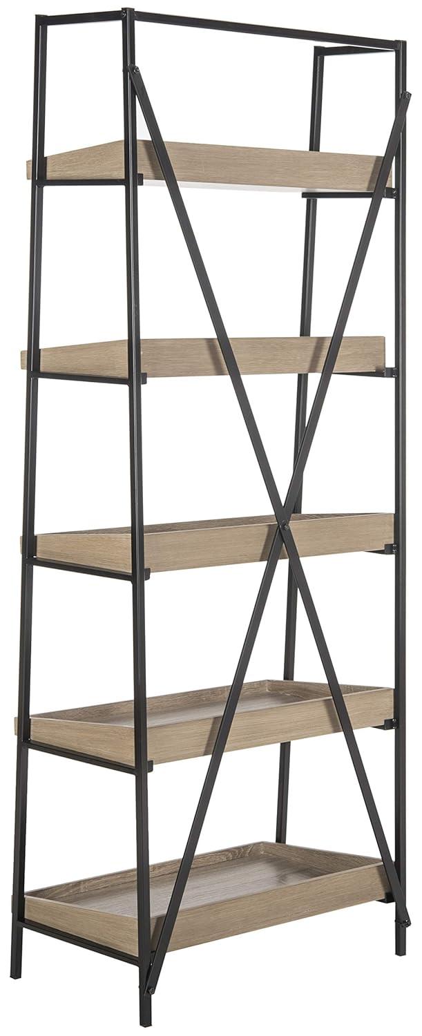 Joel Etagere - FOX4272 - Light Brown/Black - Safavieh Couture