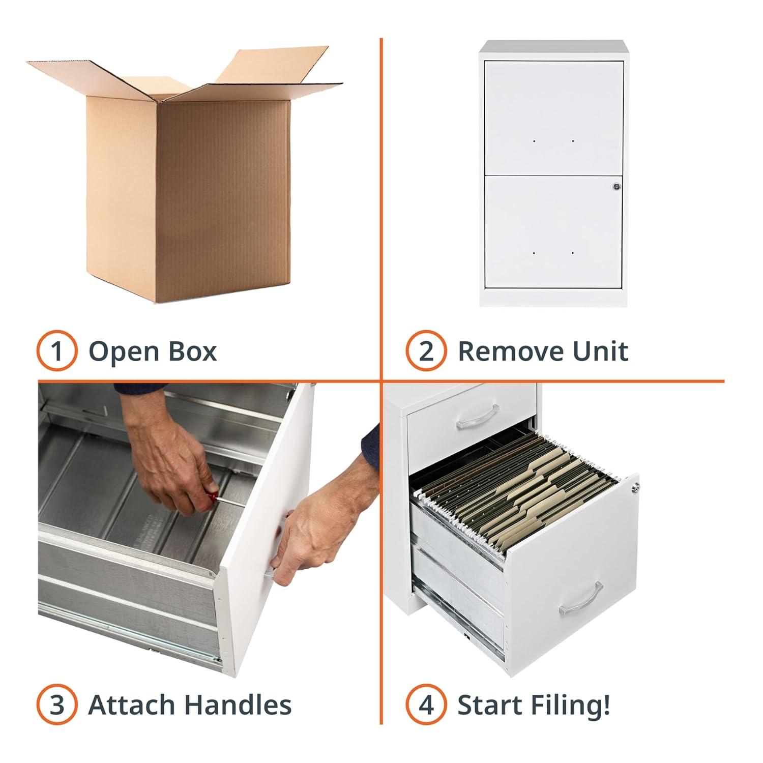 Lorell Soho 2-Drawer File Cabinet