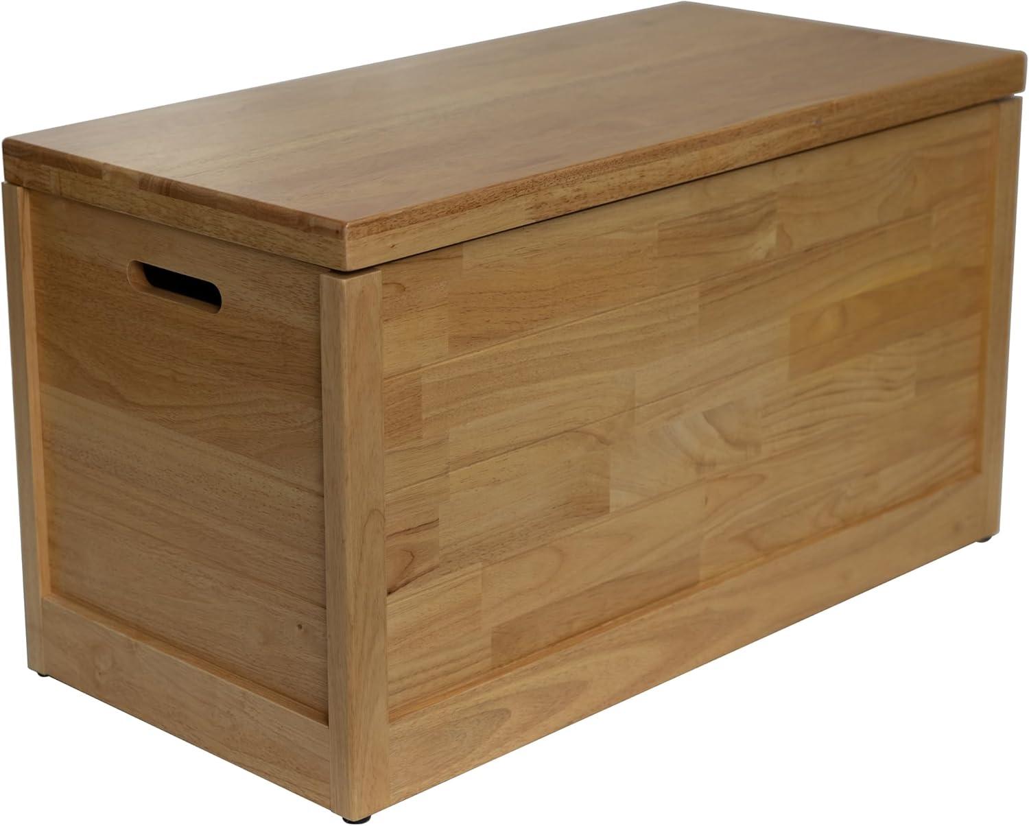 eHemco Heavy-duty Solid Hardwood Blanket Chest, Storage Trunk, Natural