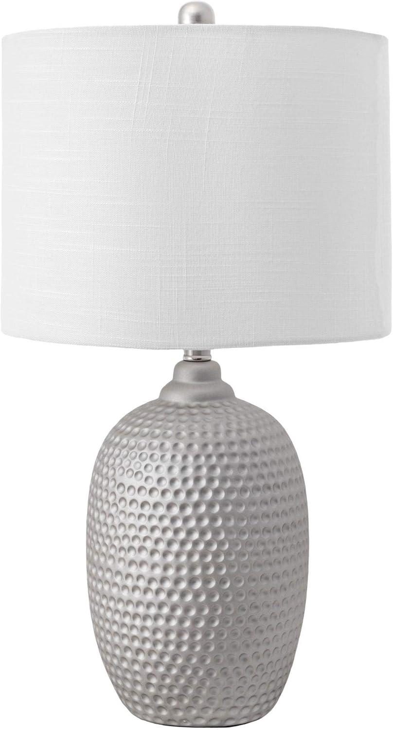 nuLOOM Oakland Metal 21" Table Lamp Lighting - Gray 21" H x 12" W x 12" D