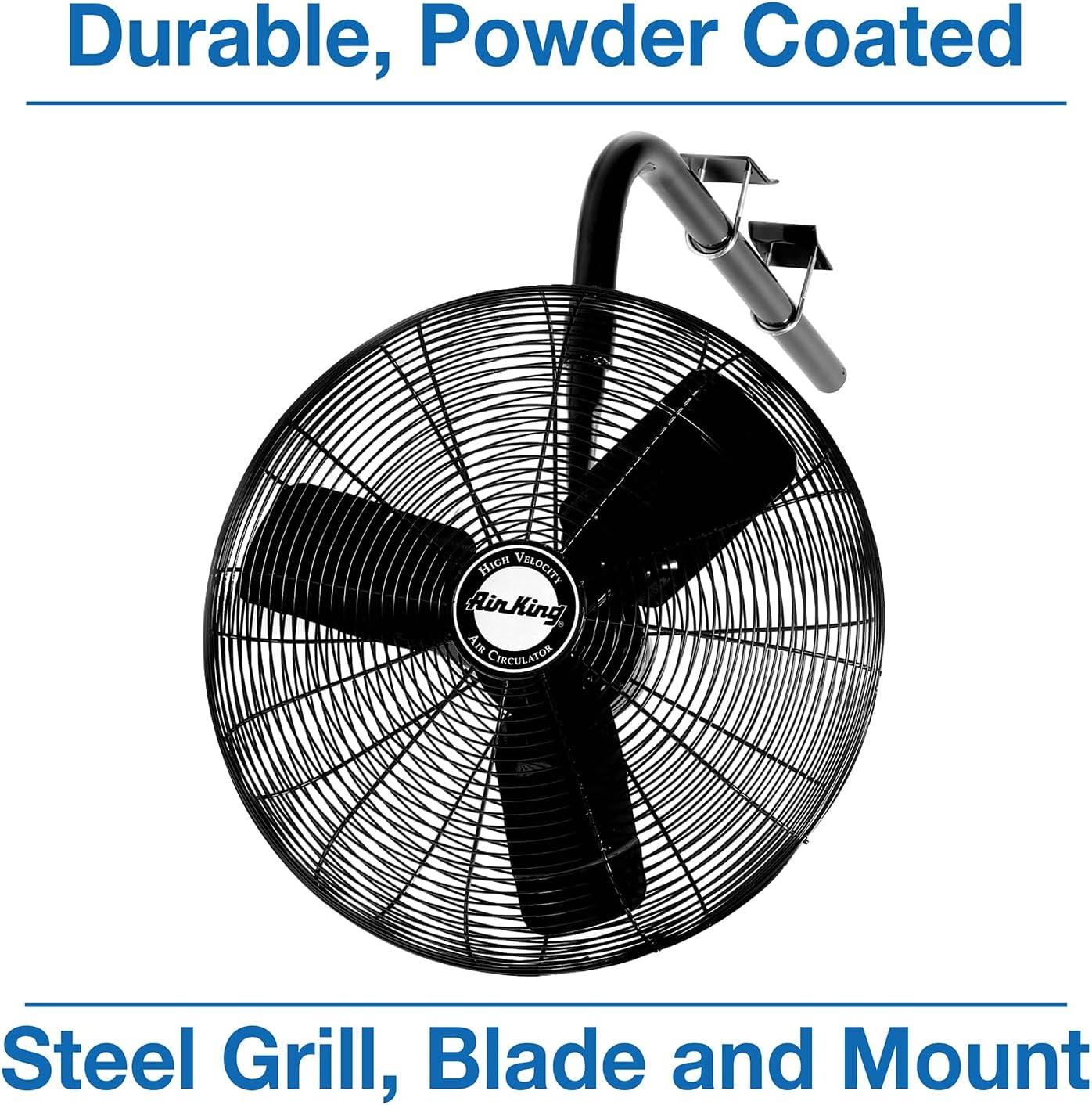 Air King 9635 30" 1/4 HP Oscillating Industrial Grade I-Beam Mount Fan