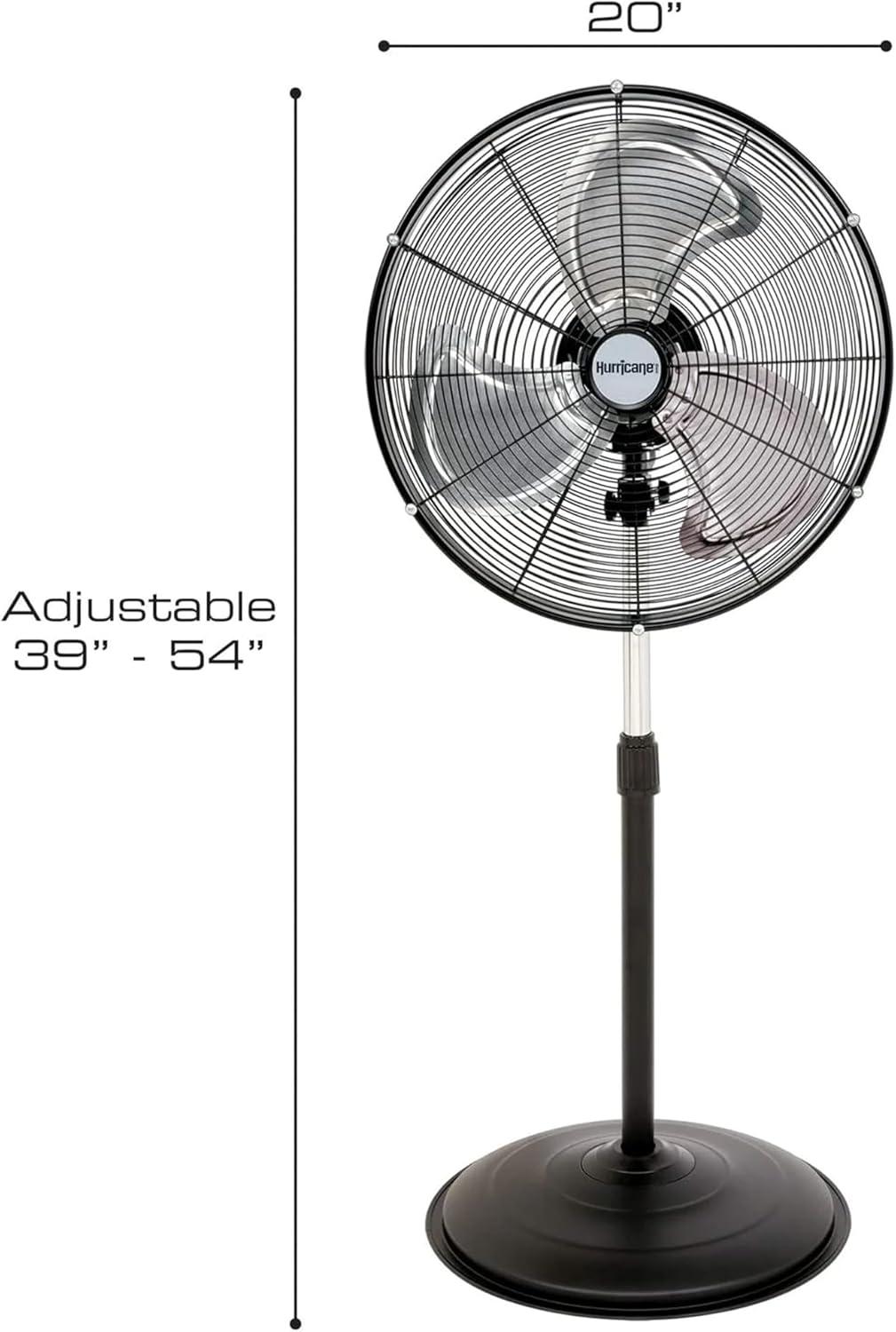 Hurricane Pro 3 Adjustable Speed High Velocity Metal Box Fan