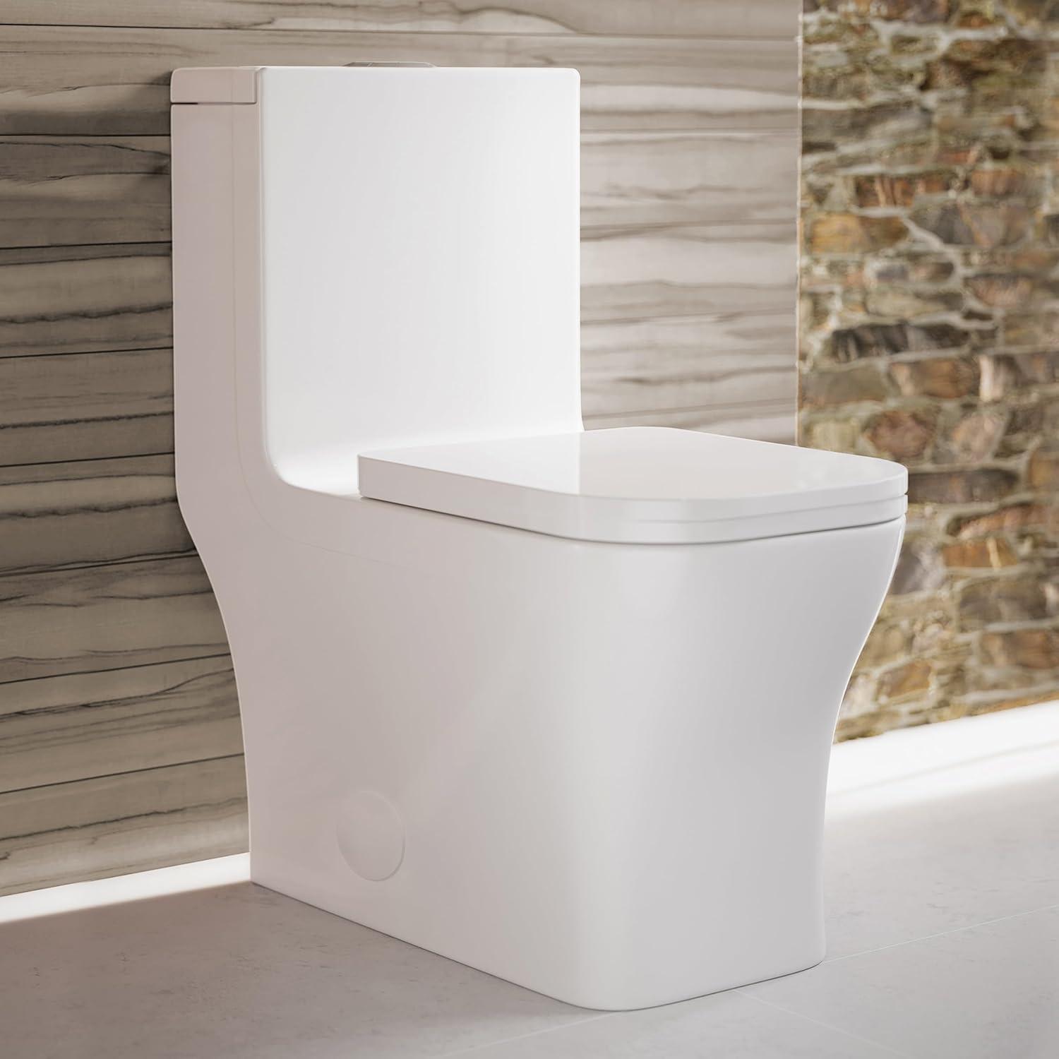 Concorde One Piece Square Toilet Dual Flush 1.1/1.6 gpf with 10" Rough In