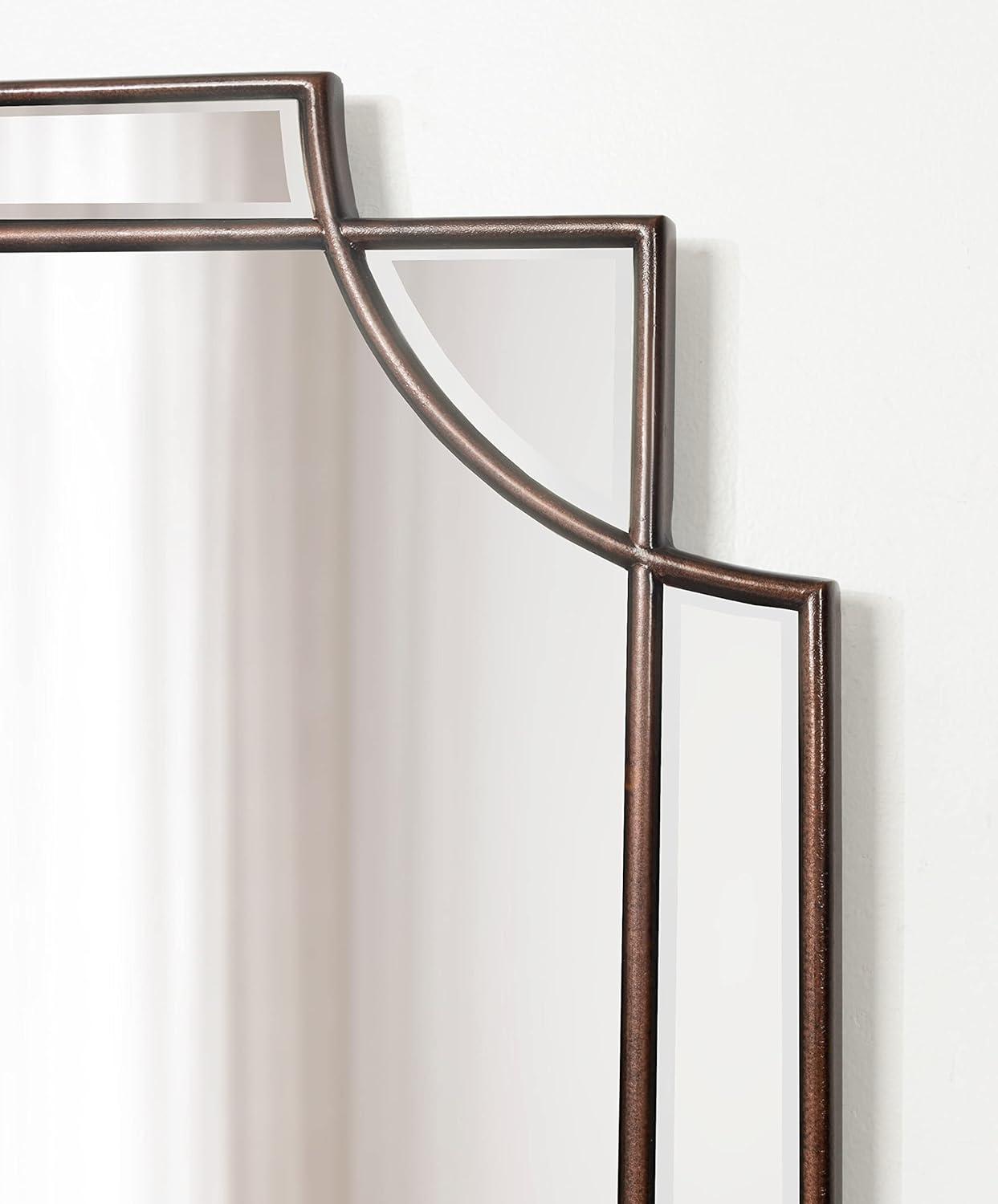16" x 42" Minuette Decorative Framed Wall Mirror Bronze - Kate & Laurel All Things Decor: Modern Style, No Assembly Required, Wall Mount