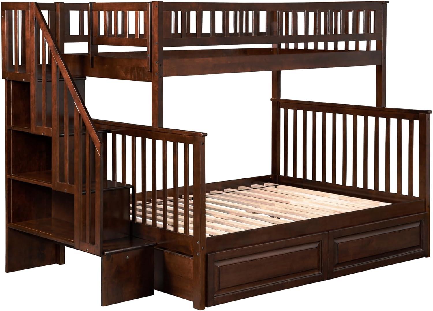 Woodland Staircase Bunk Bed Twin over Twin in Multiple Colors and Configurations