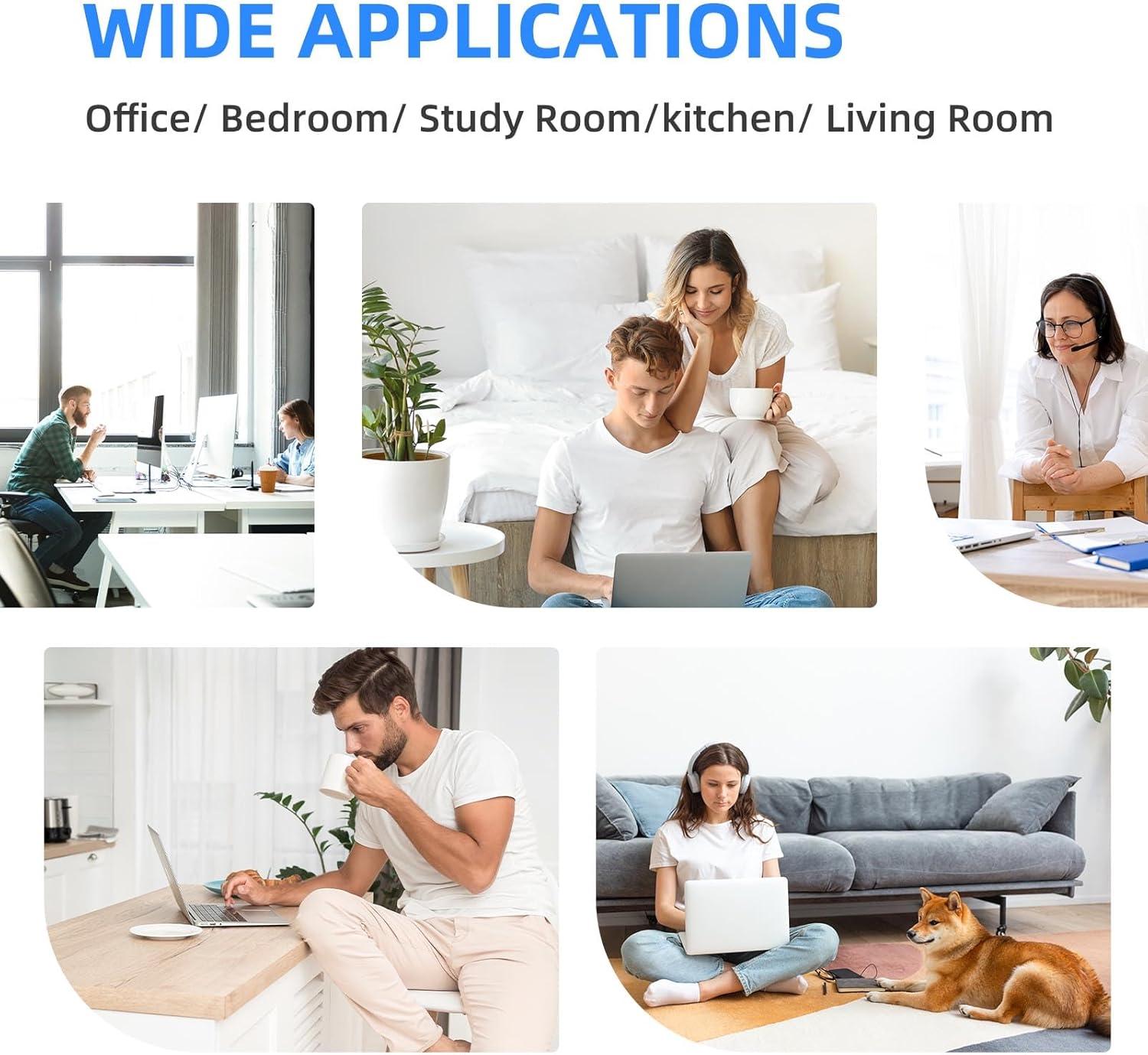 BEYOND BREEZE Oscillating Table Fan 12-Inch, Quiet 3-Speed Portable Small Desk Fan with Adjustable Tilt and Safety Grille, Ideal for Bedroom, Office, Home