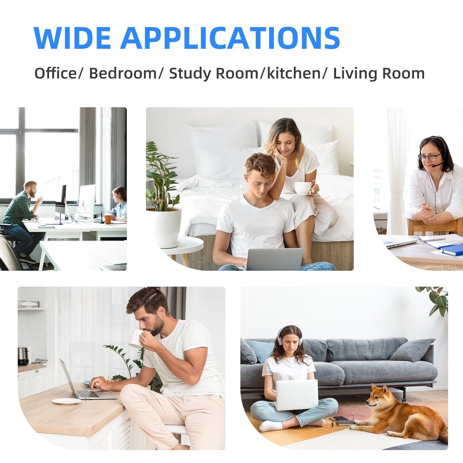 BEYOND BREEZE Oscillating Table Fan 12-Inch, Quiet 3-Speed Portable Small Desk Fan with Adjustable Tilt and Safety Grille, Ideal for Bedroom, Office, Home