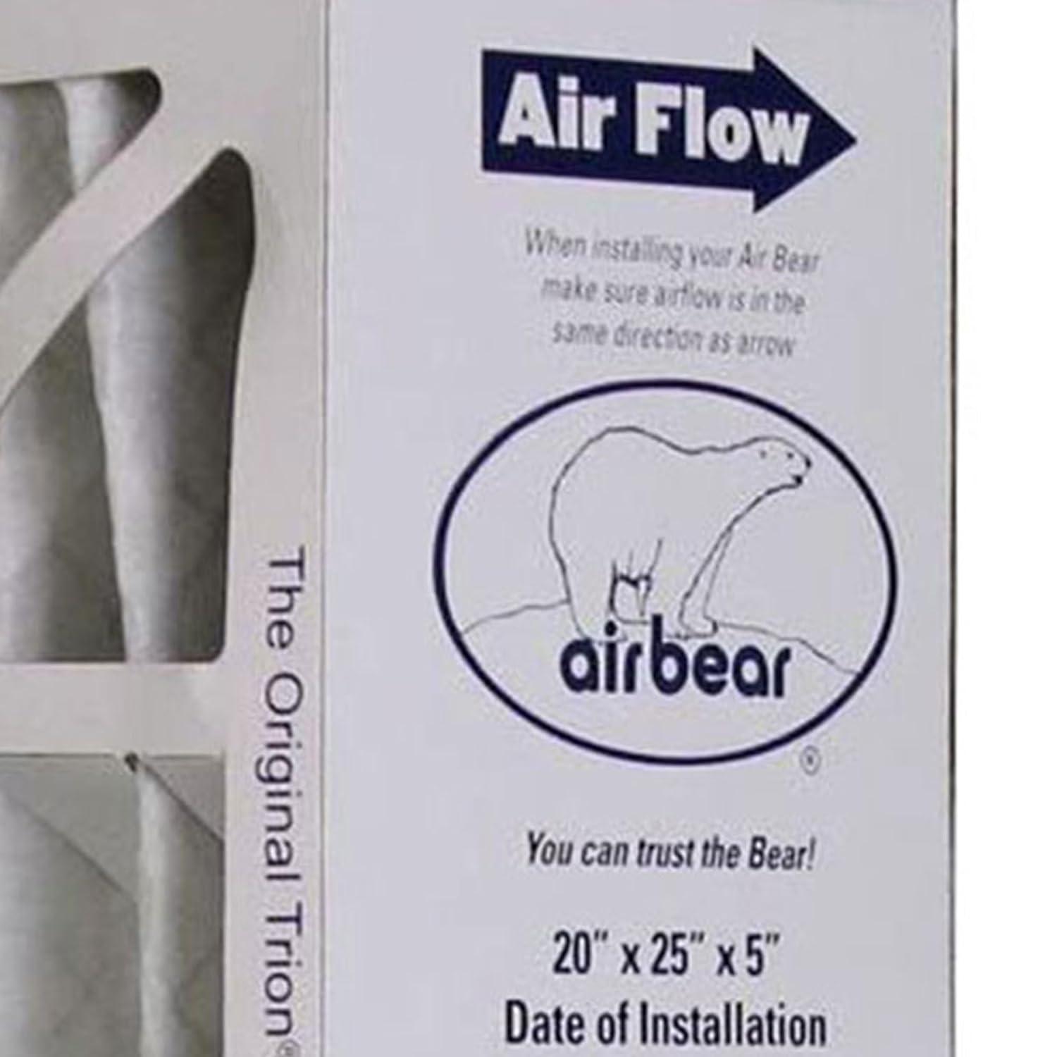 Trion 255649-102 Air Bear 20x25x5 Inch MERV 8 Air Purifier Filter for Air Bear Supreme, Right Angle, and Cub Air Cleaner Purification Systems (3 Pack)