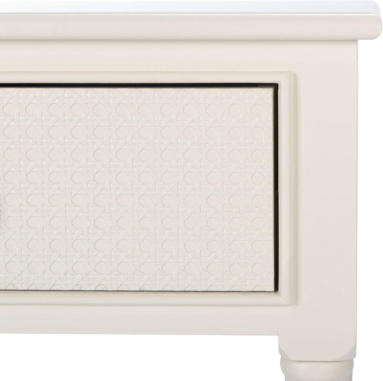 SAFAVIEH Haines Modern 2 Drawer Console Table, White