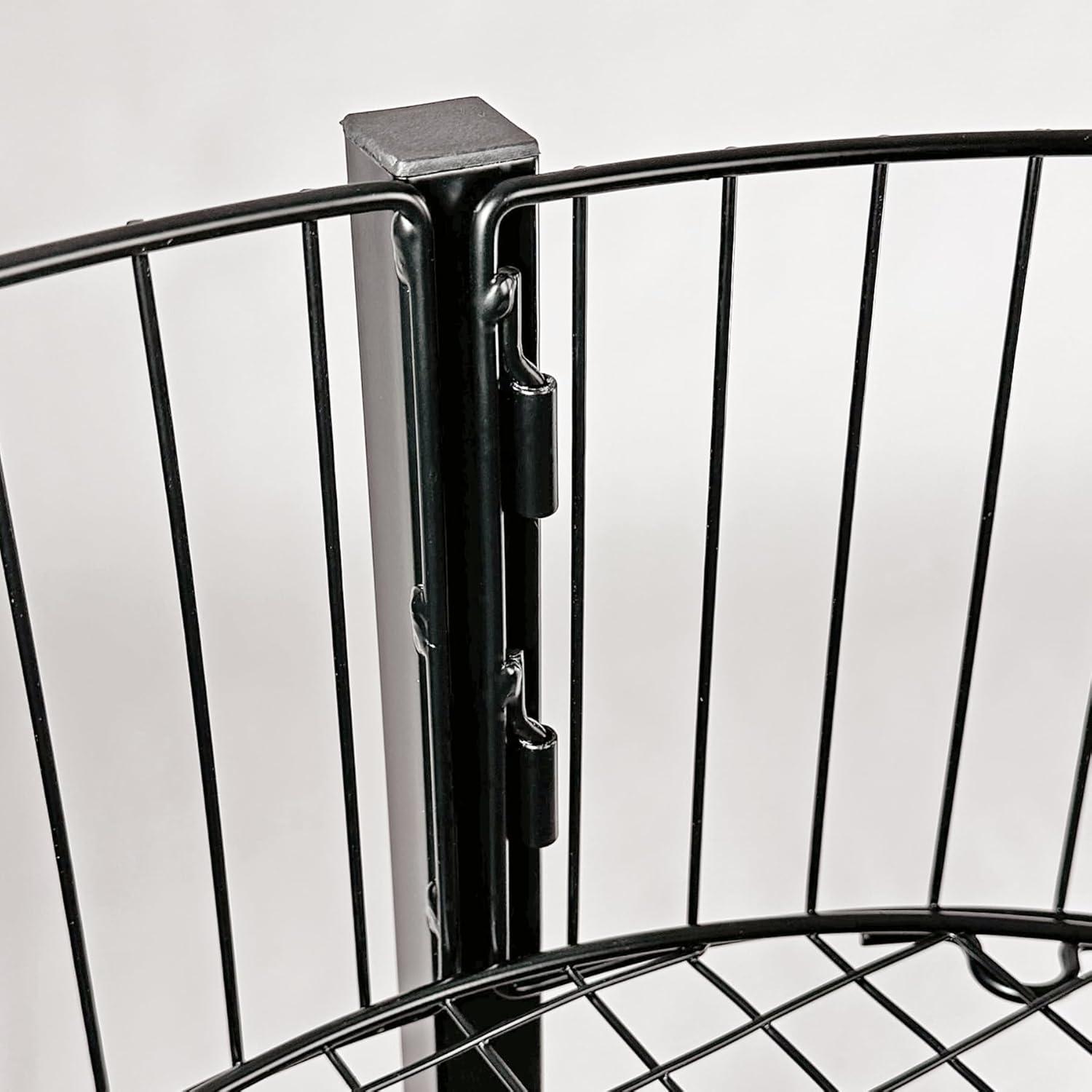 Azar Displays Three-Tiered Large Black Wire Bin