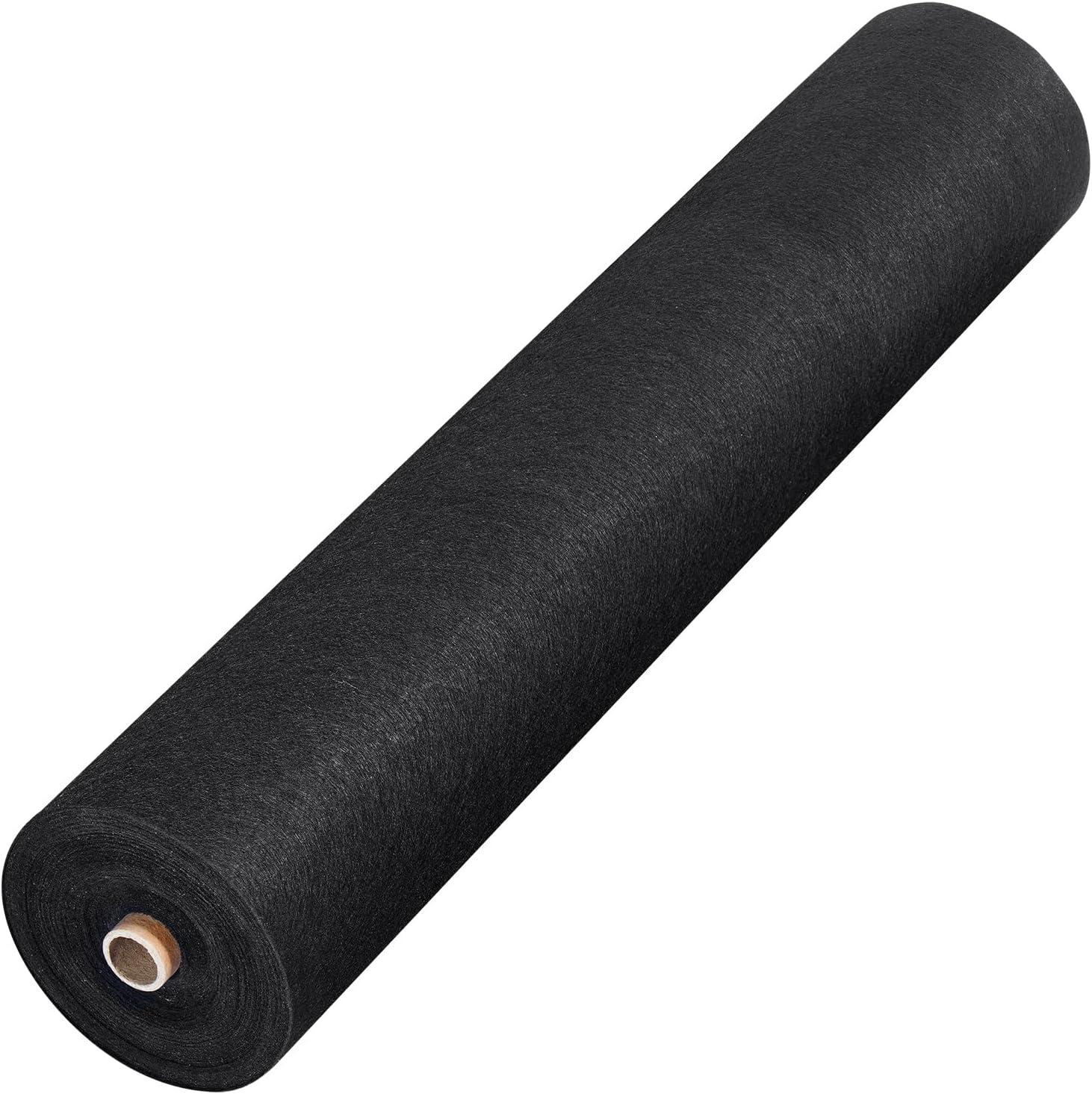 VEVOR 6FTx100FT Non-Woven Geotextile Heavy Duty 8oz Driveway Underlayment for Gravel, Ground Cover, Garden Weed Barrier, Drainage Fabric, Landscaping, Black