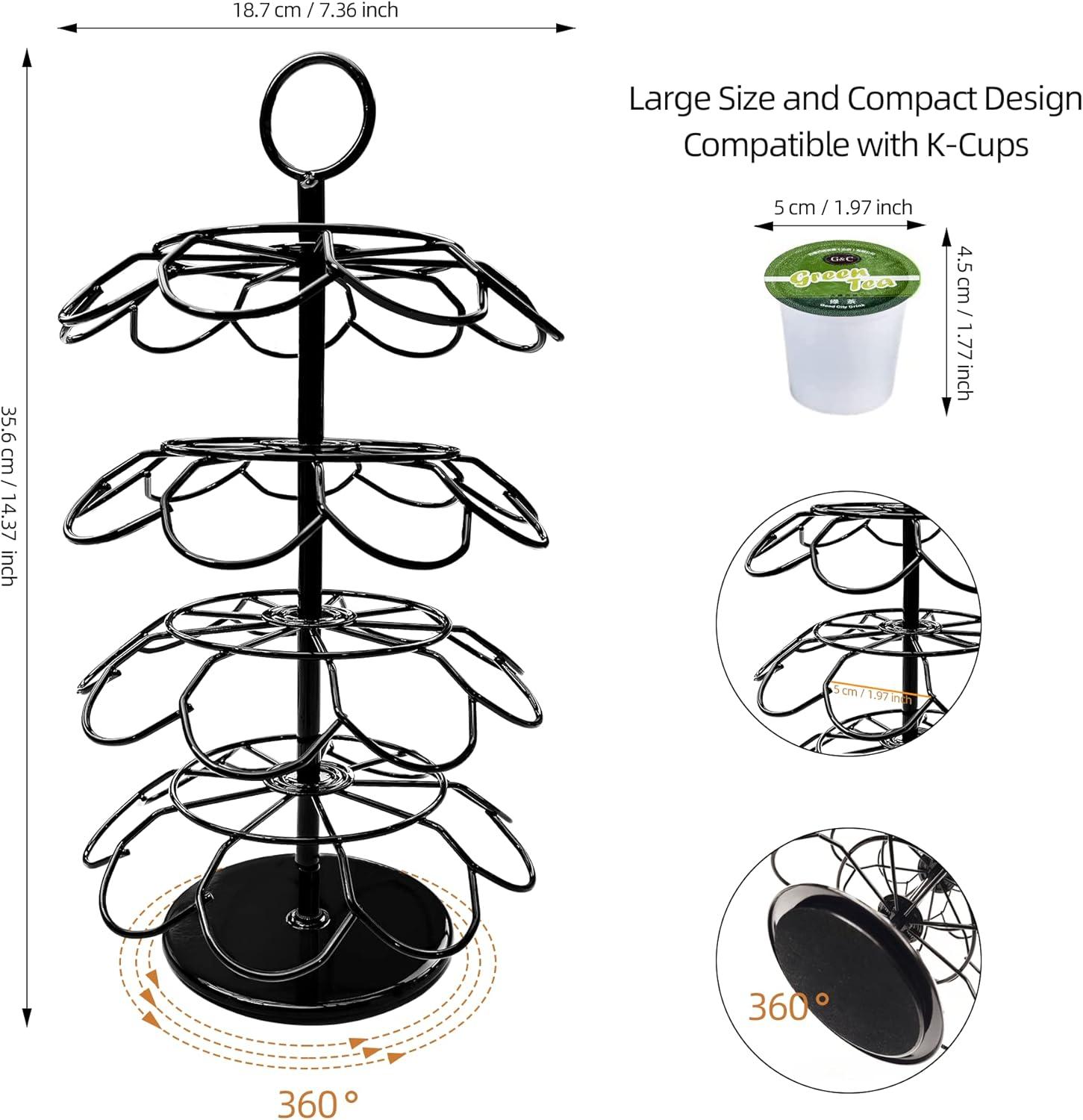 Anadea Carousel Holder and Organizer for 36 Pods - Spins 360 Degrees, Detachable