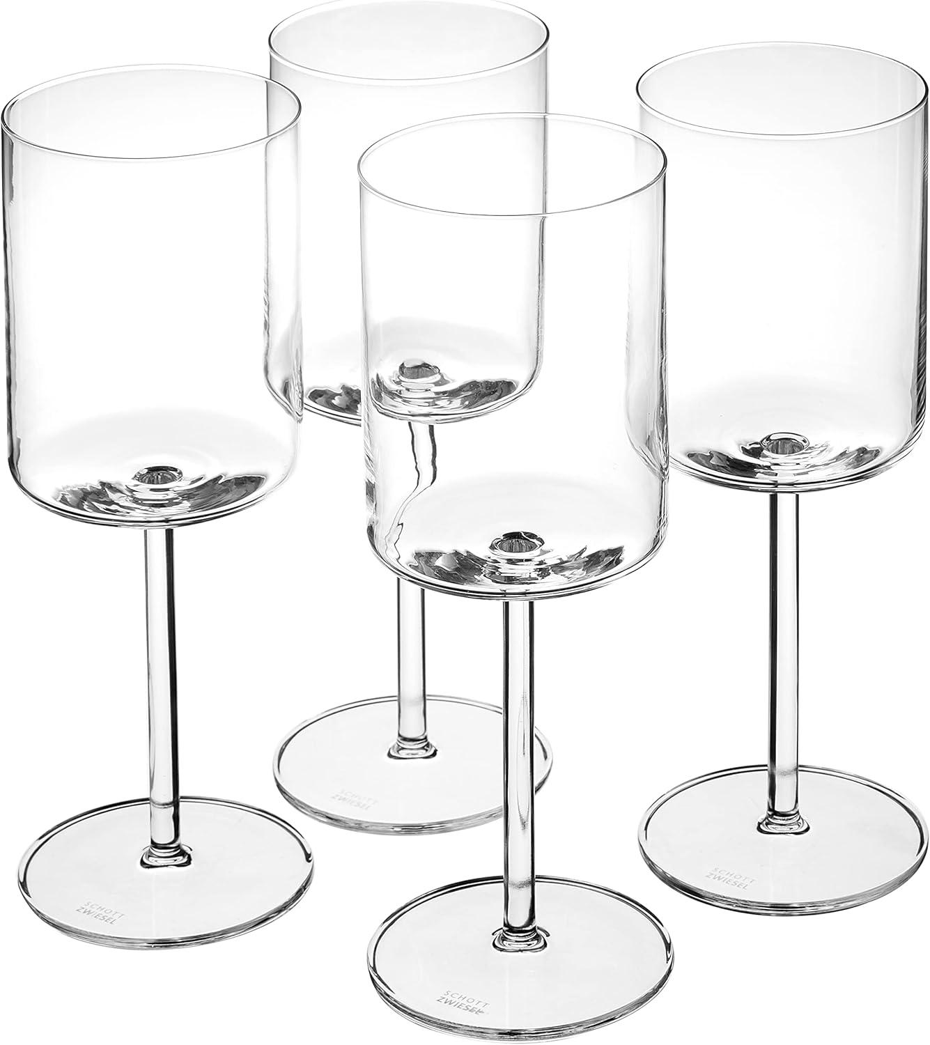 Modo 14.9 oz Clear Titanium Crystal Wine Glass Set