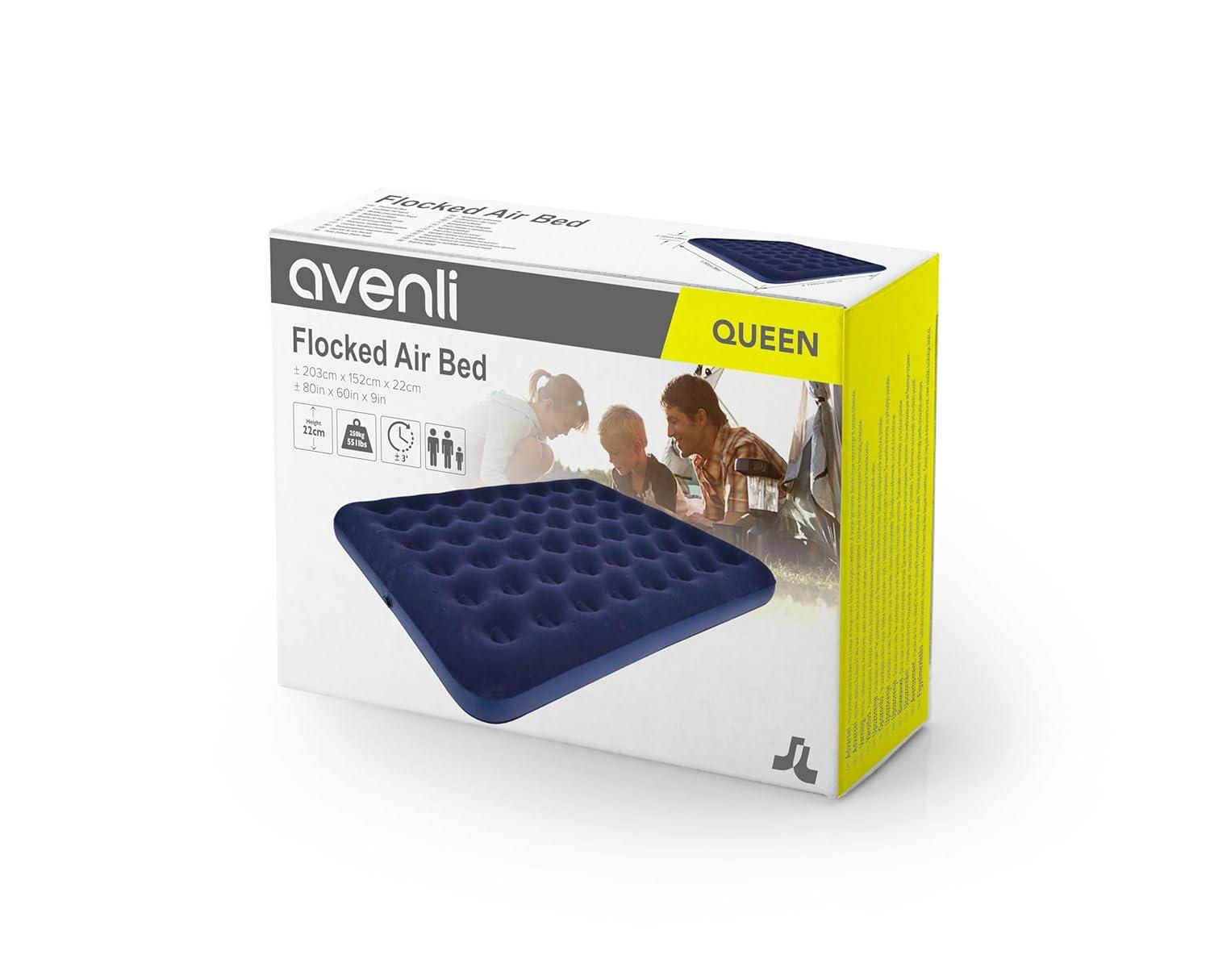 RAPTAVIS Queen Size Air Mattress Inflatable Bed, Blow Up Mattress Camping Sleeping Pad