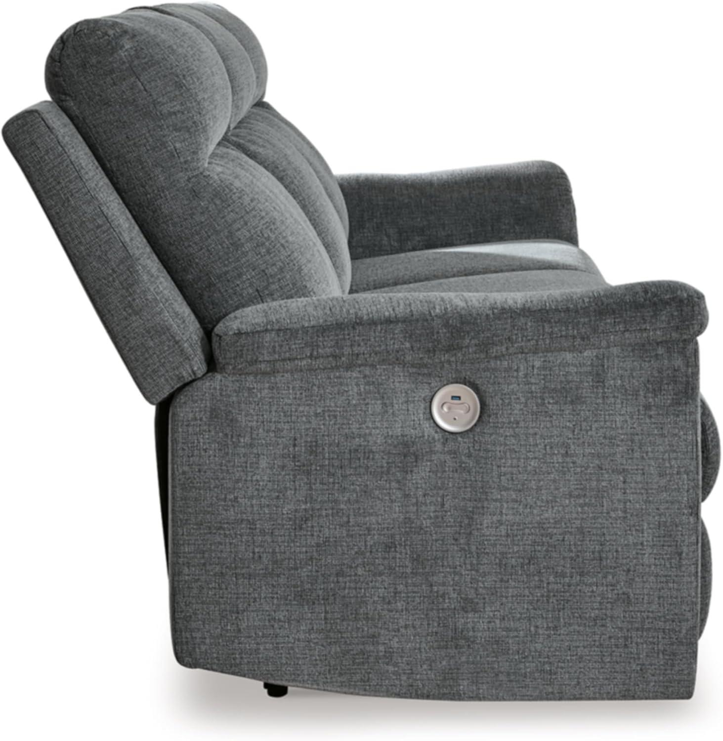 Gray Fabric Power Reclining Sectional Sofa