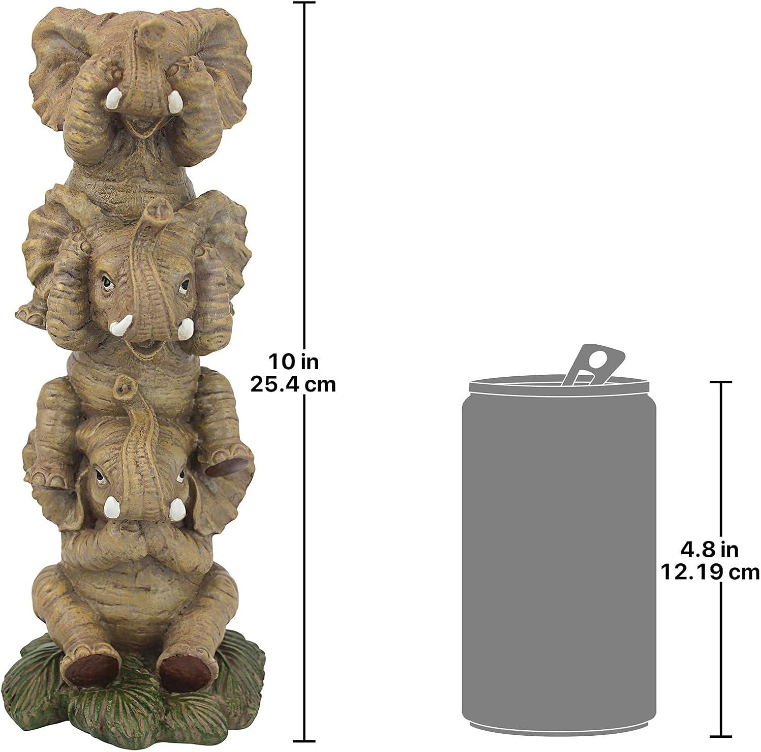 Design Toscano The Hear-No, See-No, Speak-No Evil Elephants: Medium, Set of Two