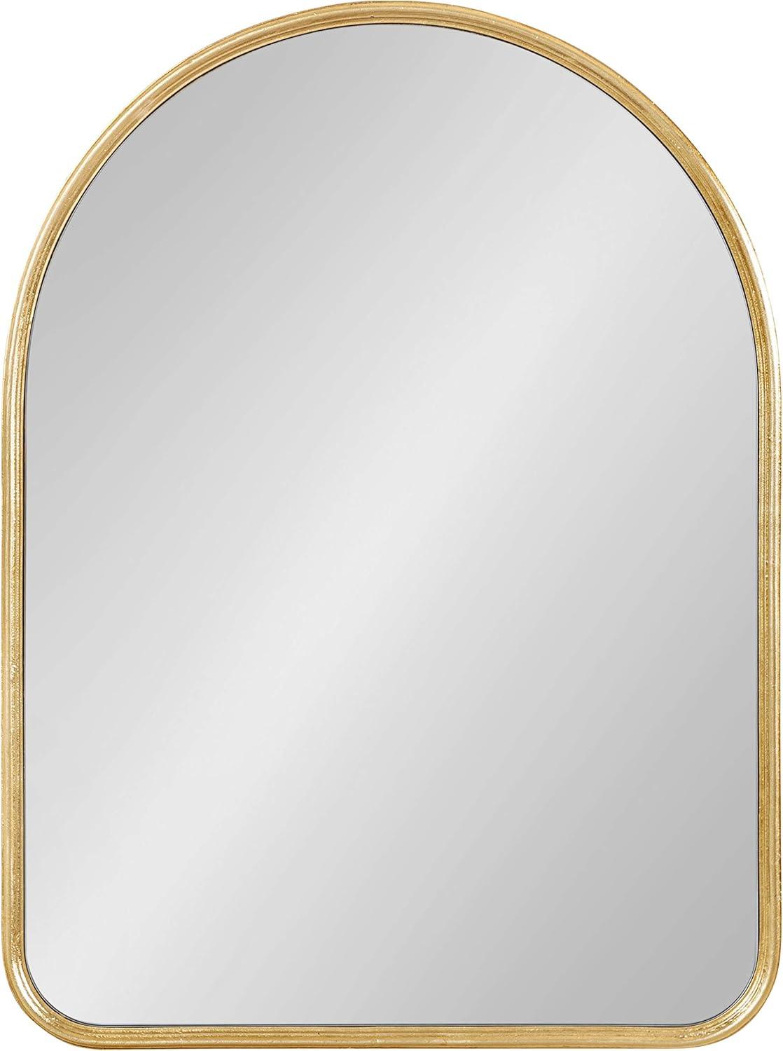 Kate and Laurel Caskill Midcentury Arched Wall Mirror, 18 x 24, Gold, Decorative Modern Mirror for Wall Display