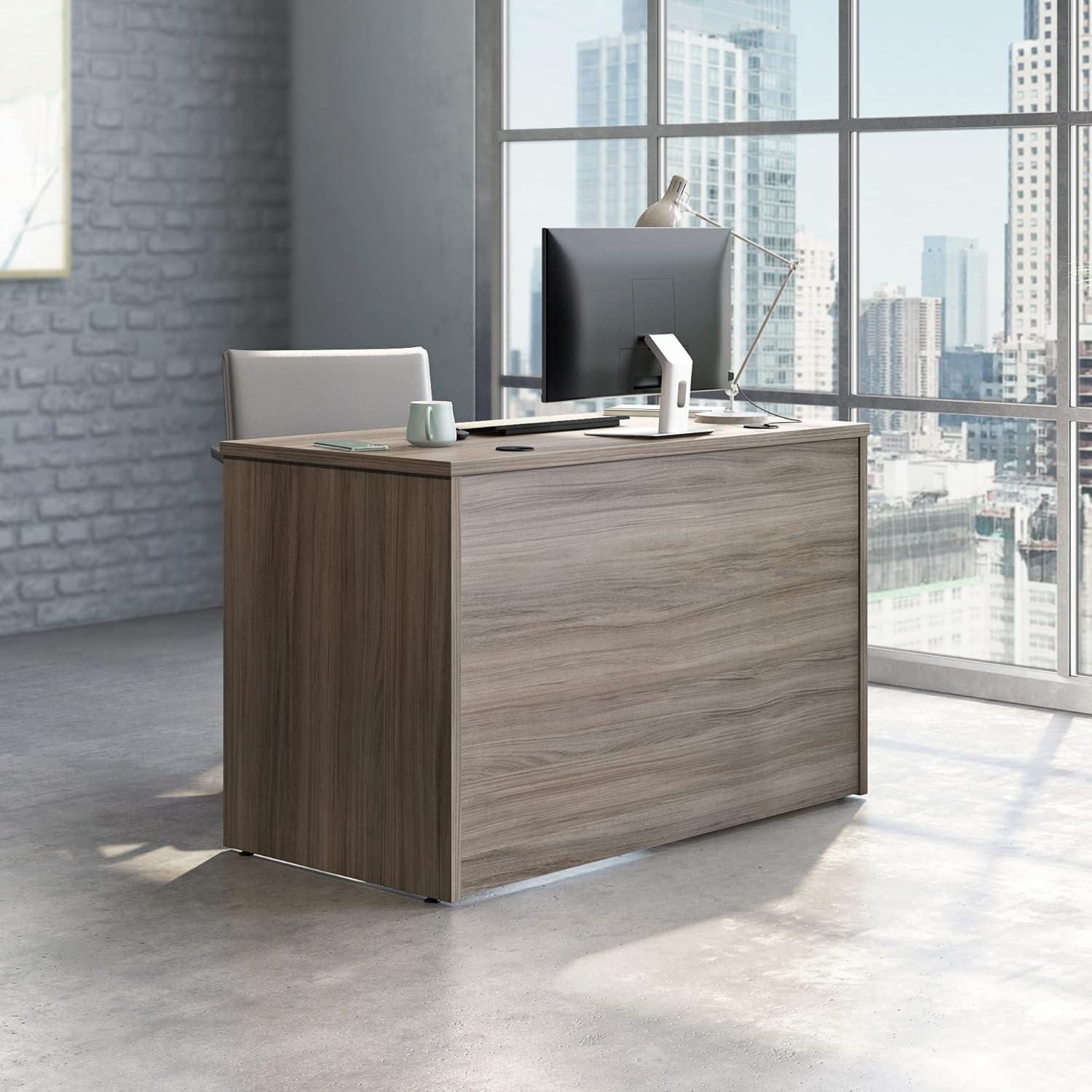 Sauder Affirm Engineered Wood 48" x 24" Computer Desk in Hudson Elm/Brown