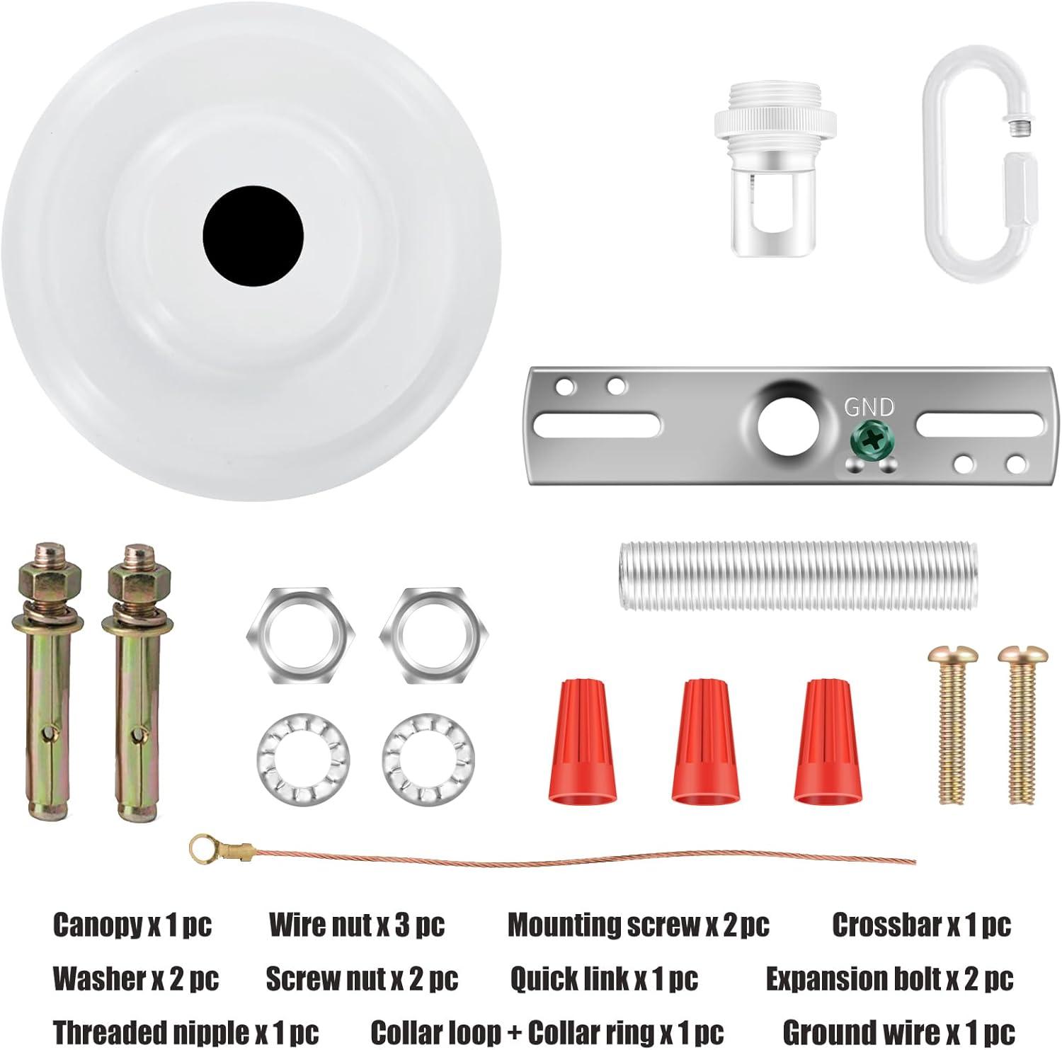 5-5/16 Inches Light Canopy Kit with Heavy Duty, Replacement Cover Plate with Mounting Hardware for Chandelier, Pendant Light, Swag Light, Ceiling Fan, Flower Basket or DIY Projects (Chrome)