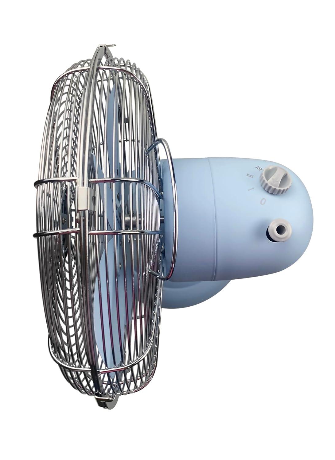 Good Housekeeping Good Housekeeping's All-Metal 12" Retro Desk Office Table Fan with Wide Oscillation, 3-Speed Settings & Carrying Handle (Multiple Finishes Available)