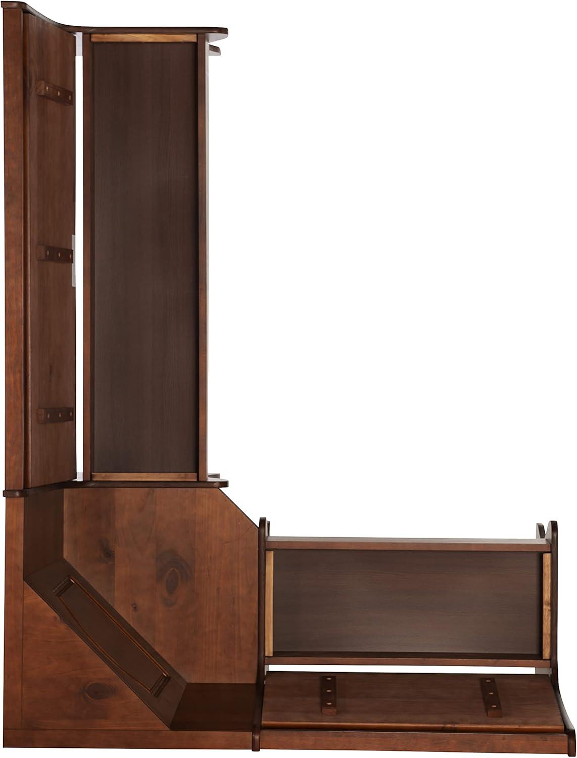 3pc Chelsea Breakfast Corner Nook Dining Table Set Walnut - Linon