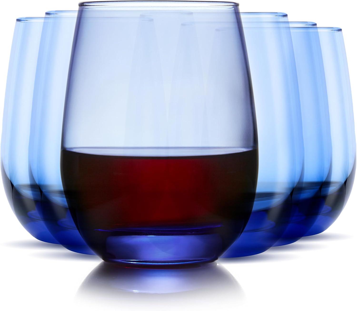 Classic Libbey All-Purpose Stemless Wine Glasses