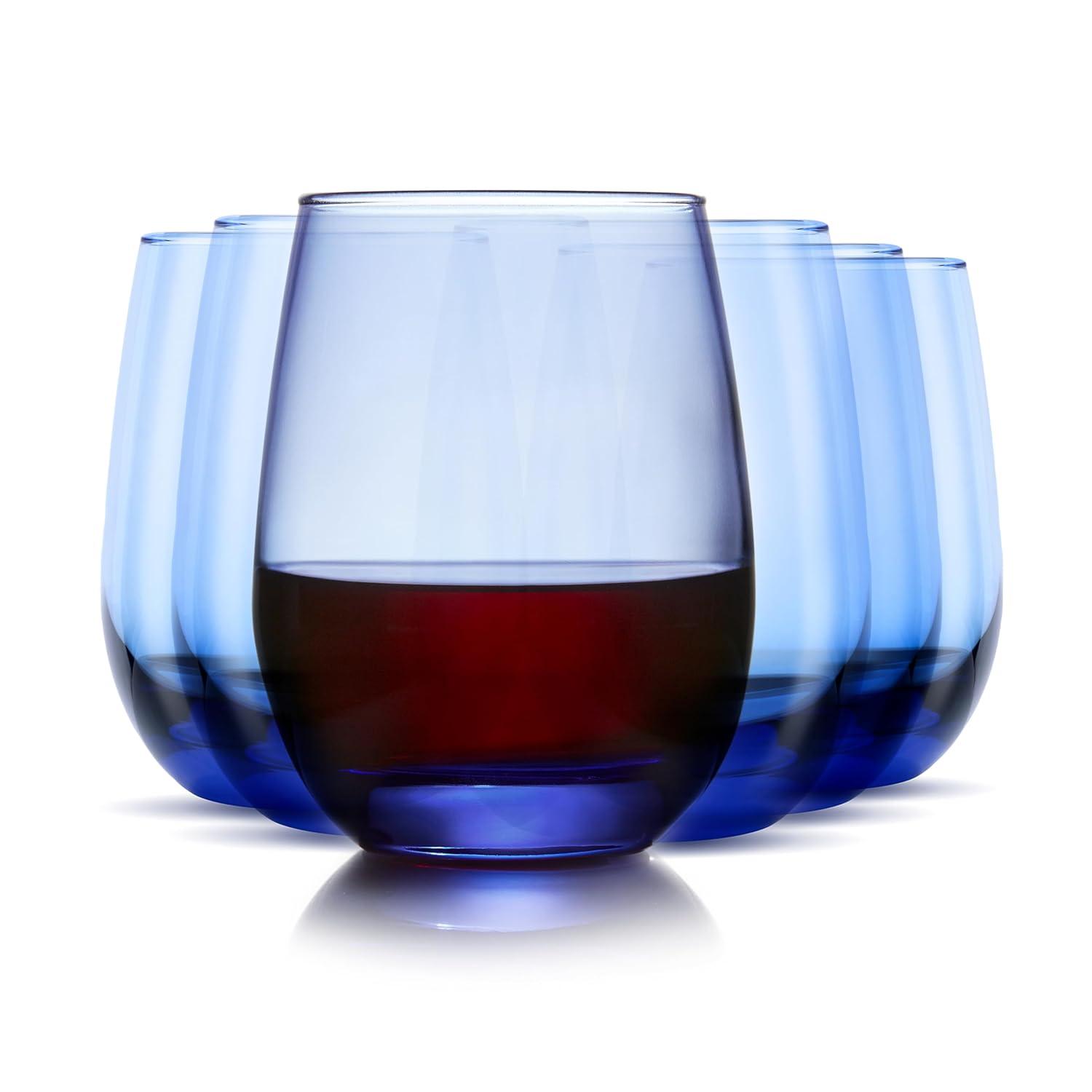 Classic Libbey All-Purpose Stemless Wine Glasses (Set of 6)