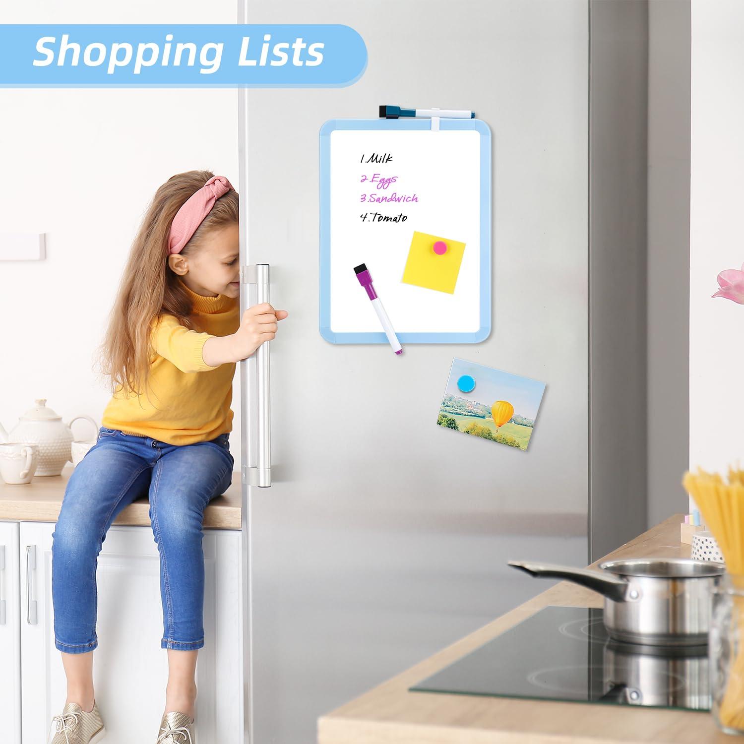 VUSIGN Small Dry Erase Whiteboard, 8.5 x 11 Inches White Board for Kids, Students, Fridge, Locker, Mini Dry Erase Board