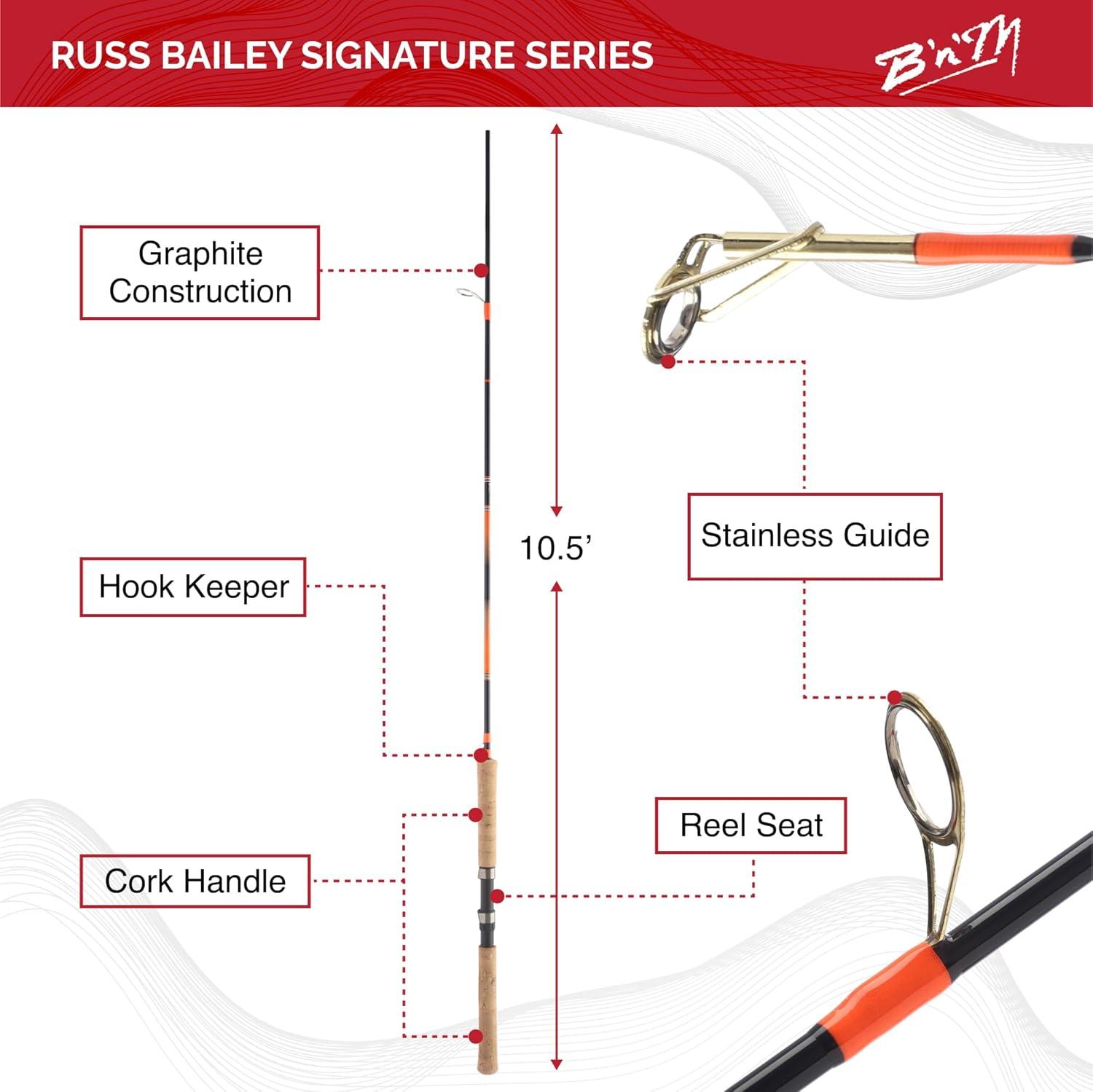 10.5 Foot Graphite Saltwater Surf Spinning Rod with Cork Handle