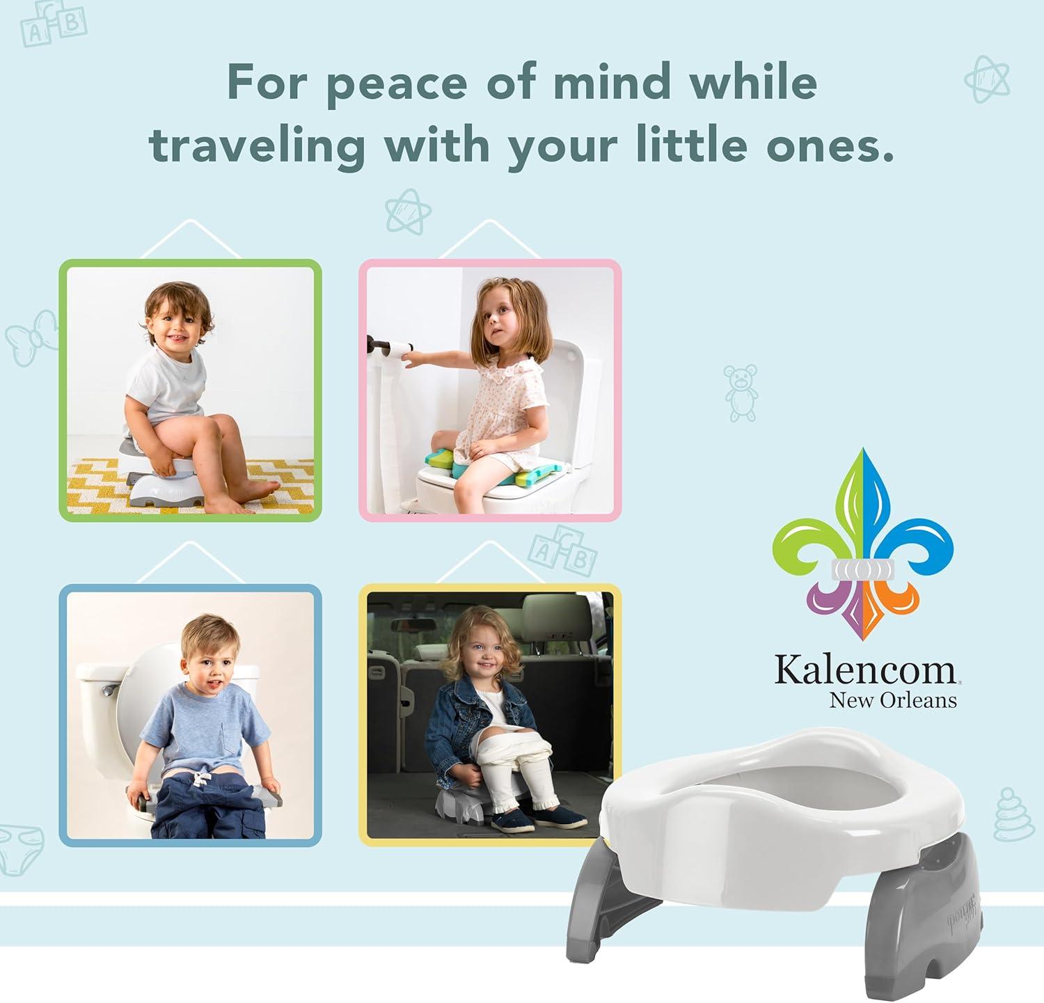 Kalencom Potette Plus 2-in-1 Portable Potty Trainer Seat - Gray