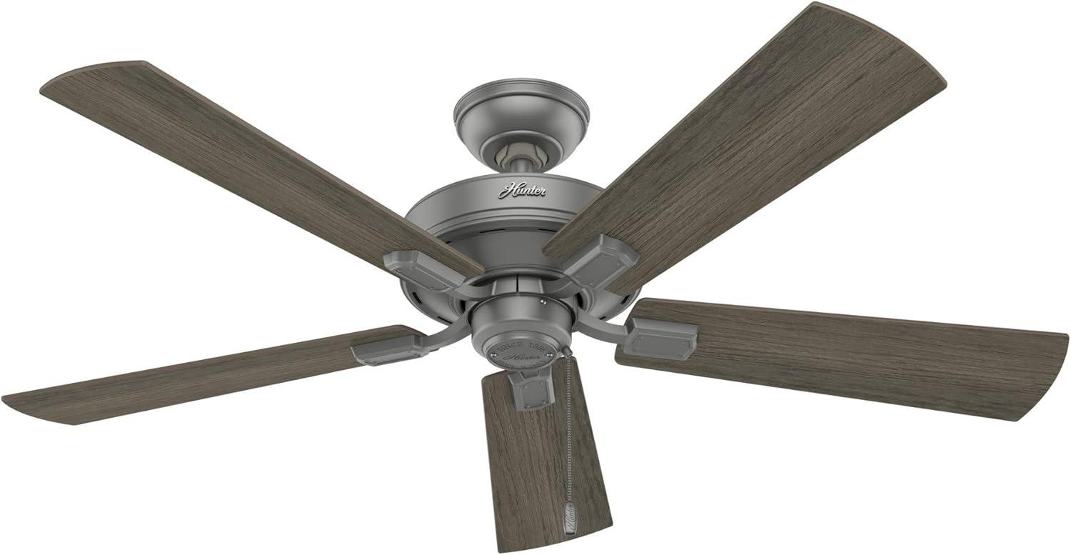 52" Crestfield 5 - Blade Modern Farmhouse Indoor Ceiling Fan with Light and Pull Chains