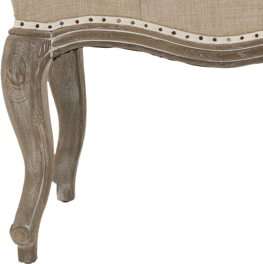 Ramsey Bench With Flat Black Nail Heads - Wheat/Natural Cream - Safavieh