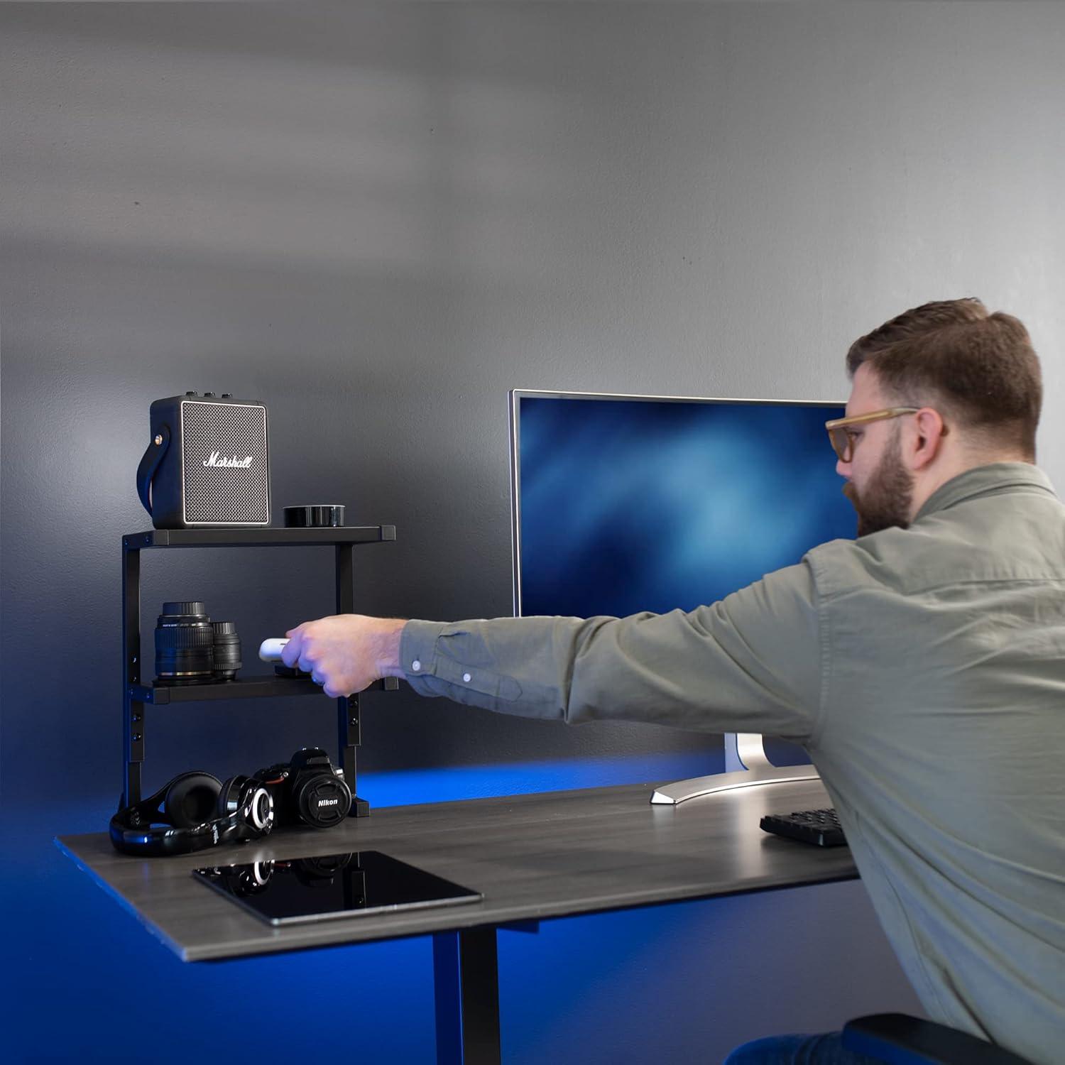 Vivo VIVO Clamp-on 13" Above or Below Desk 2-Tier Shelving Unit, Desk Organizer (STAND-SHELF2C series)