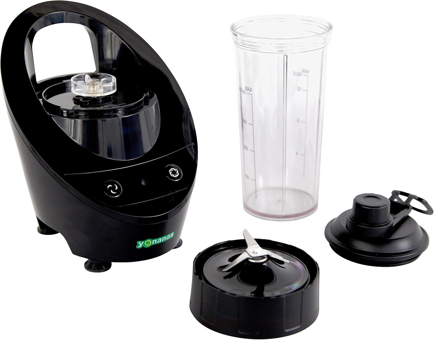 Black BPA-Free Corded Electric Single Serve Blender with Stainless Steel Blades