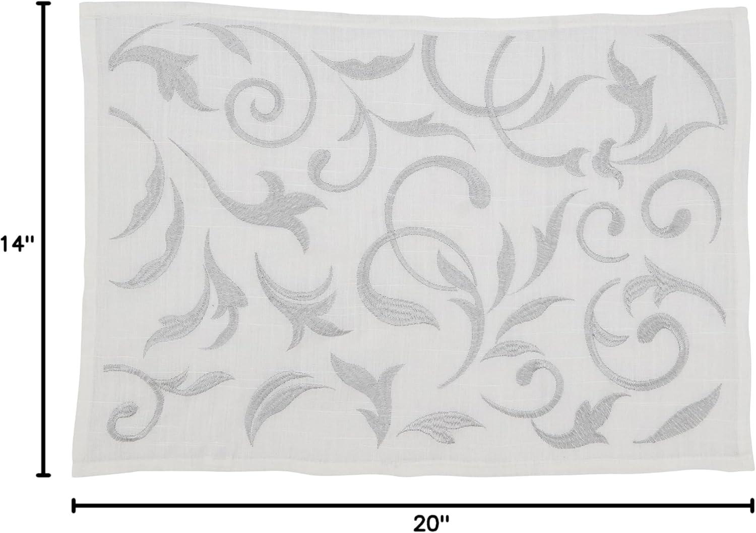 Saro Zensi Collection Polyester No Pattern Rectangle Placemat (Set of 4)