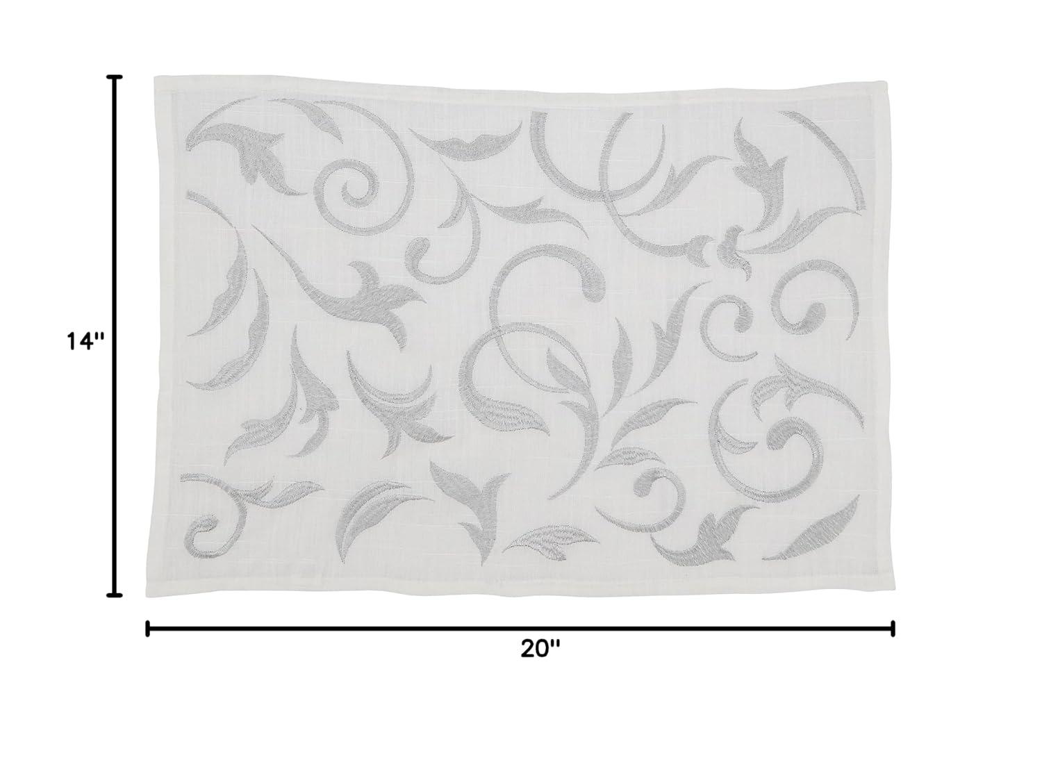 Saro Zensi Collection Polyester No Pattern Rectangle Placemat (Set of 4)