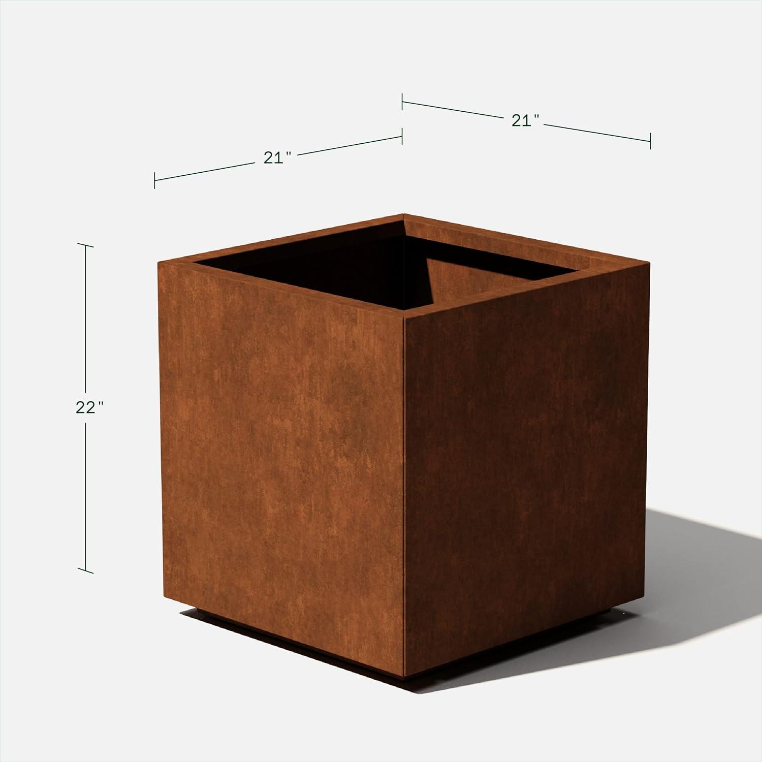 Corten Steel Series Cube Planter Box