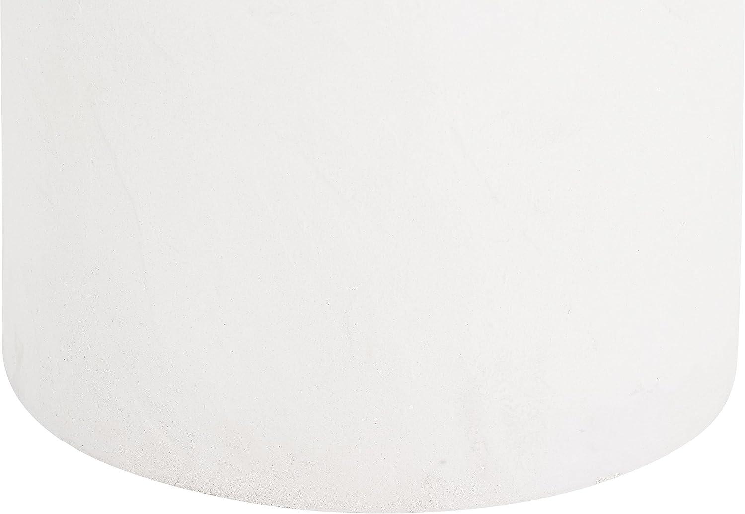 Aloe 20'' White Round Concrete Side Table