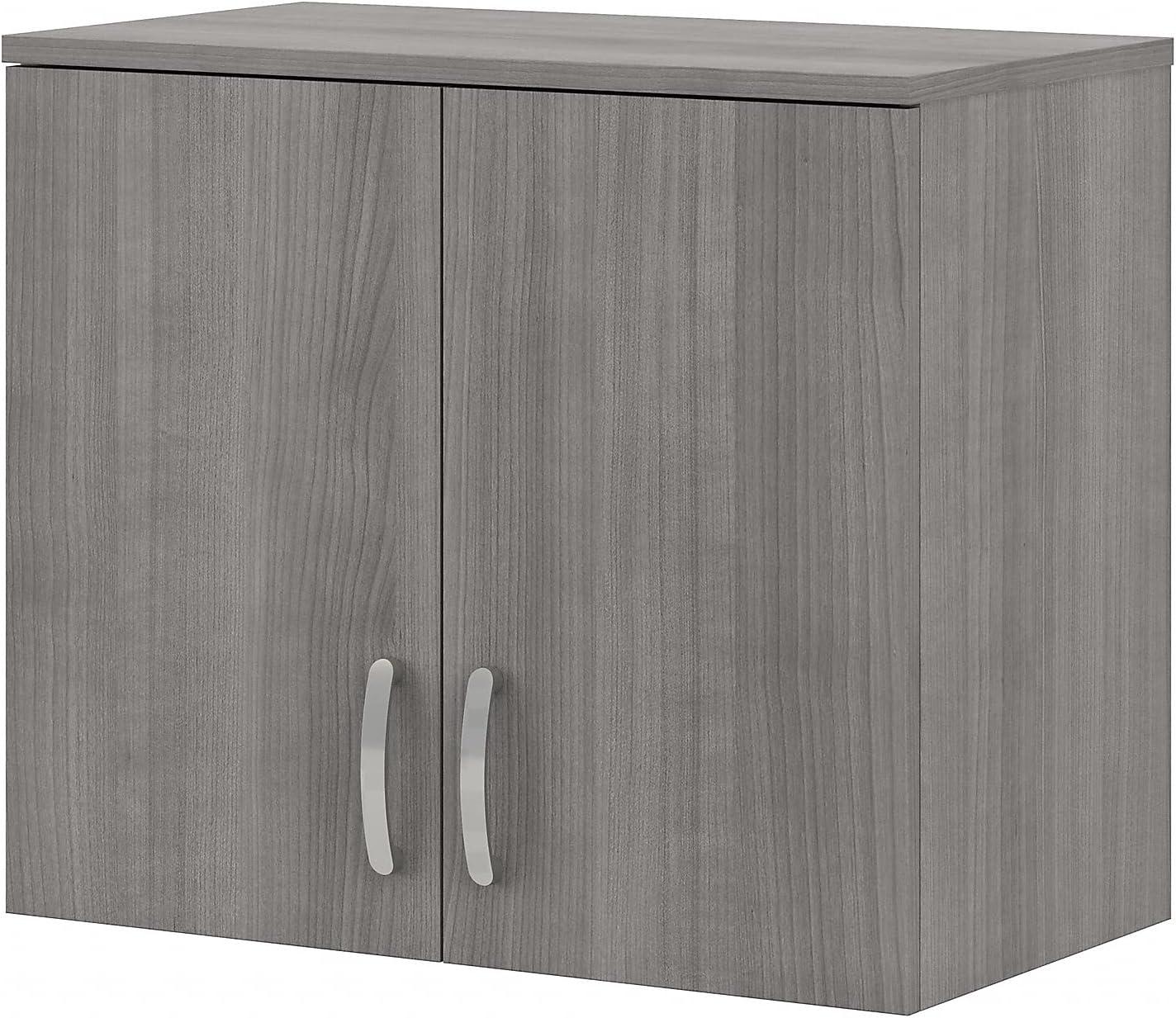 Platinum Gray Adjustable 2-Shelf Office Wall Cabinet