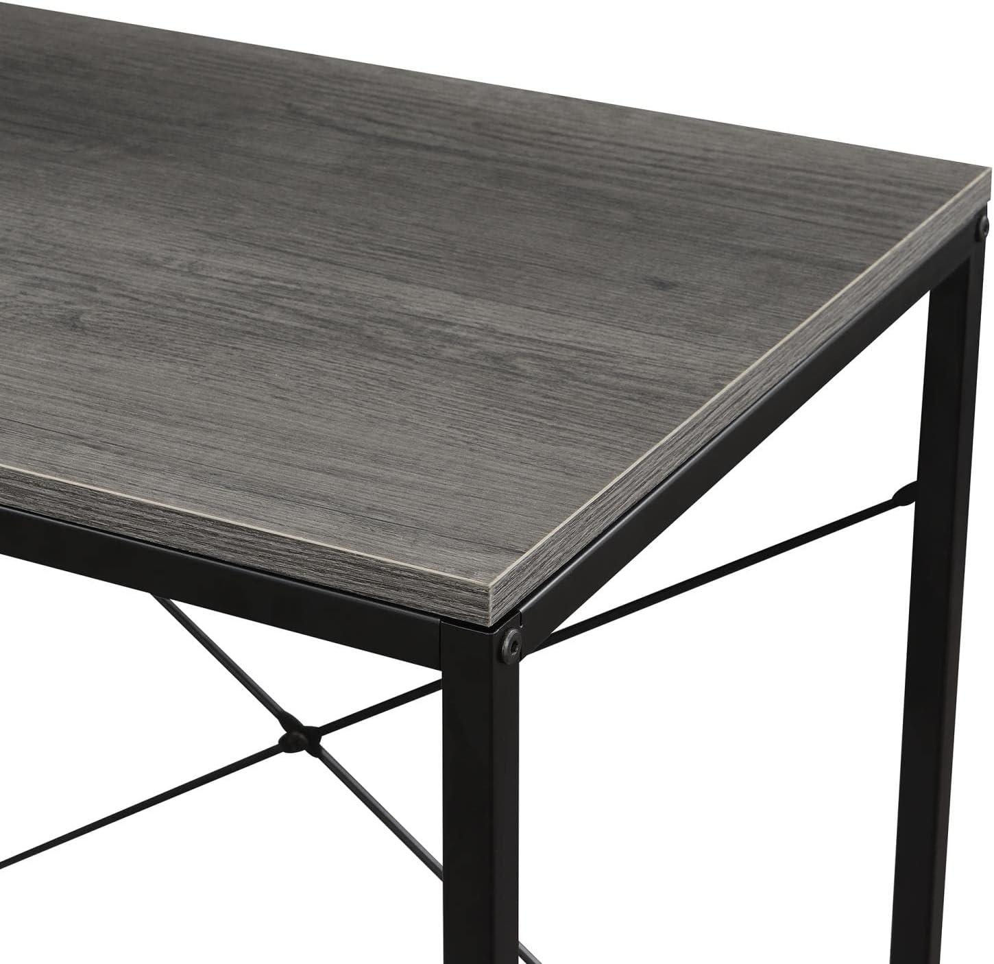 Charcoal Gray 36" Office Workstation Desk with Filing Cabinet