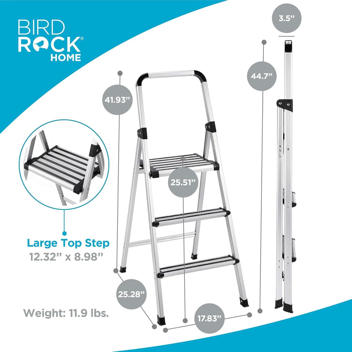 BirdRock Home 2 - Step Plastic Folding Step Ladder