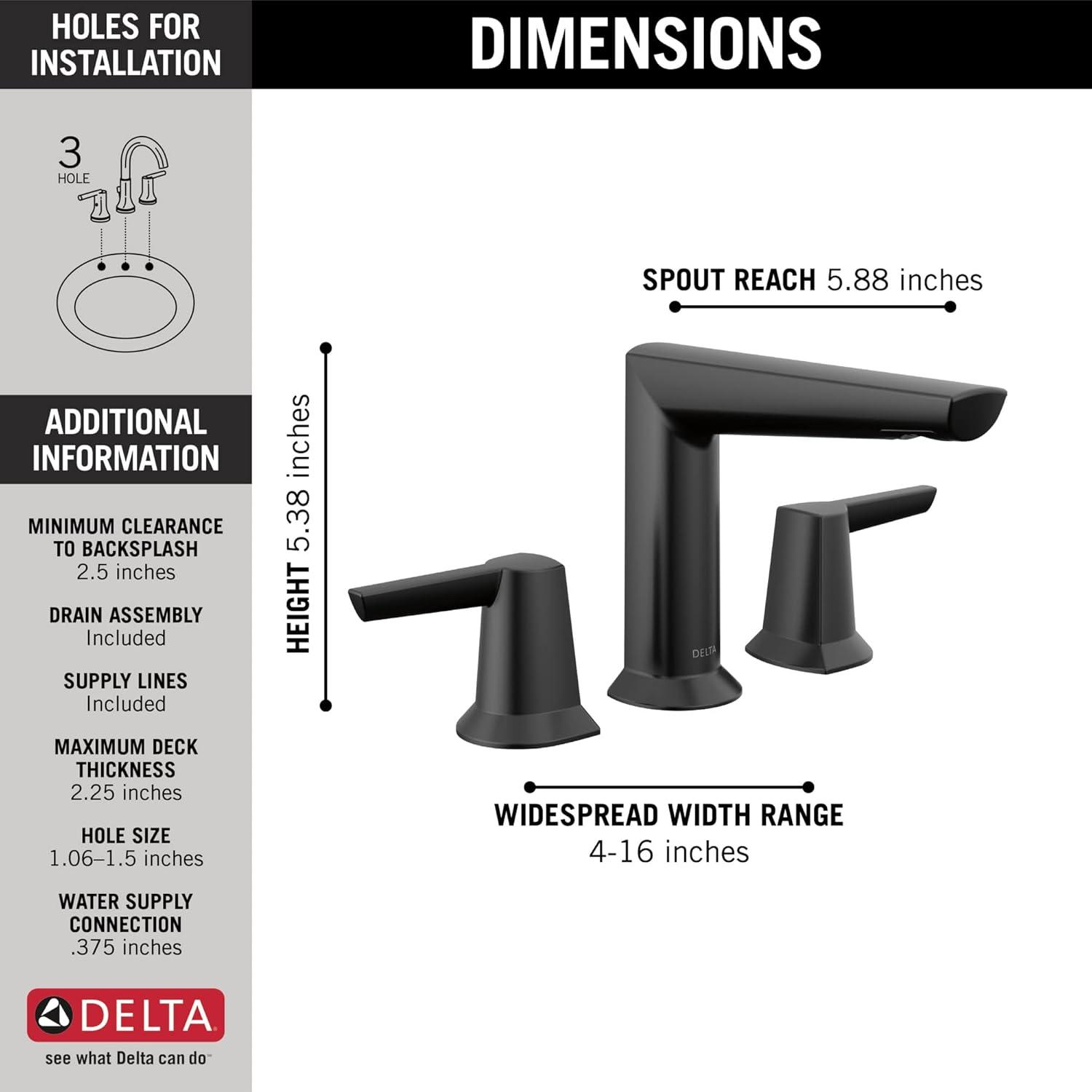 Galeon Widespread Bathroom Faucet with Drain Assembly