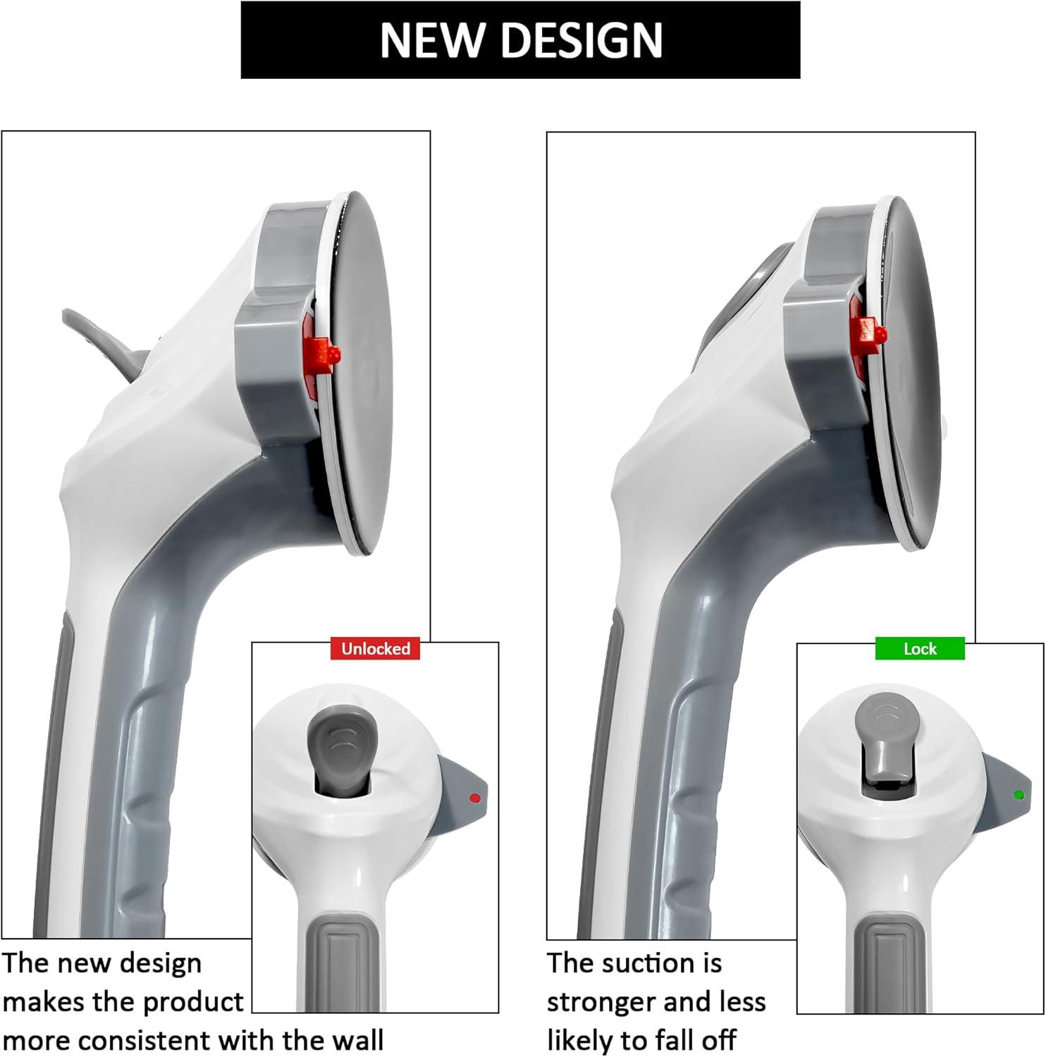 Grab Bars for Bathtubs and Showers, 2 Pack 16.8 Inch Shower Handles, Strong Suction Grab Bar for Shower, Anti-Slip Shower Grab Bars for Seniors, Bathroom Handicap Grab Bars with Indicators