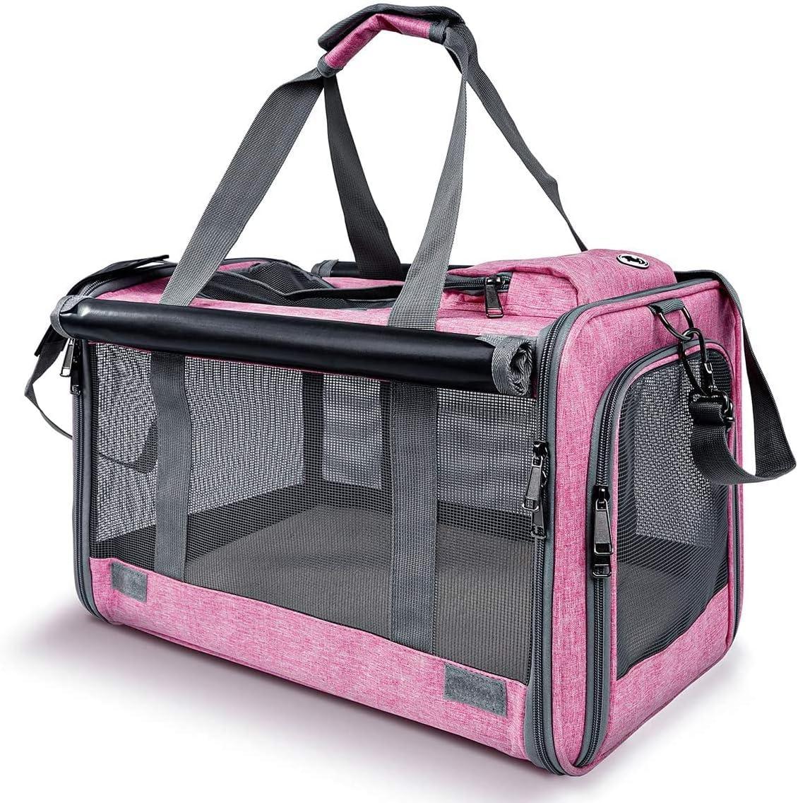 Dog Soft-Sided Carriers Cat Soft-Sided Carriers Dog Carriers Cat Travel Carrier Dog Travel Bag Reptile Carrier Squirrel Carrier Guinea Pig carrierLarge Pink