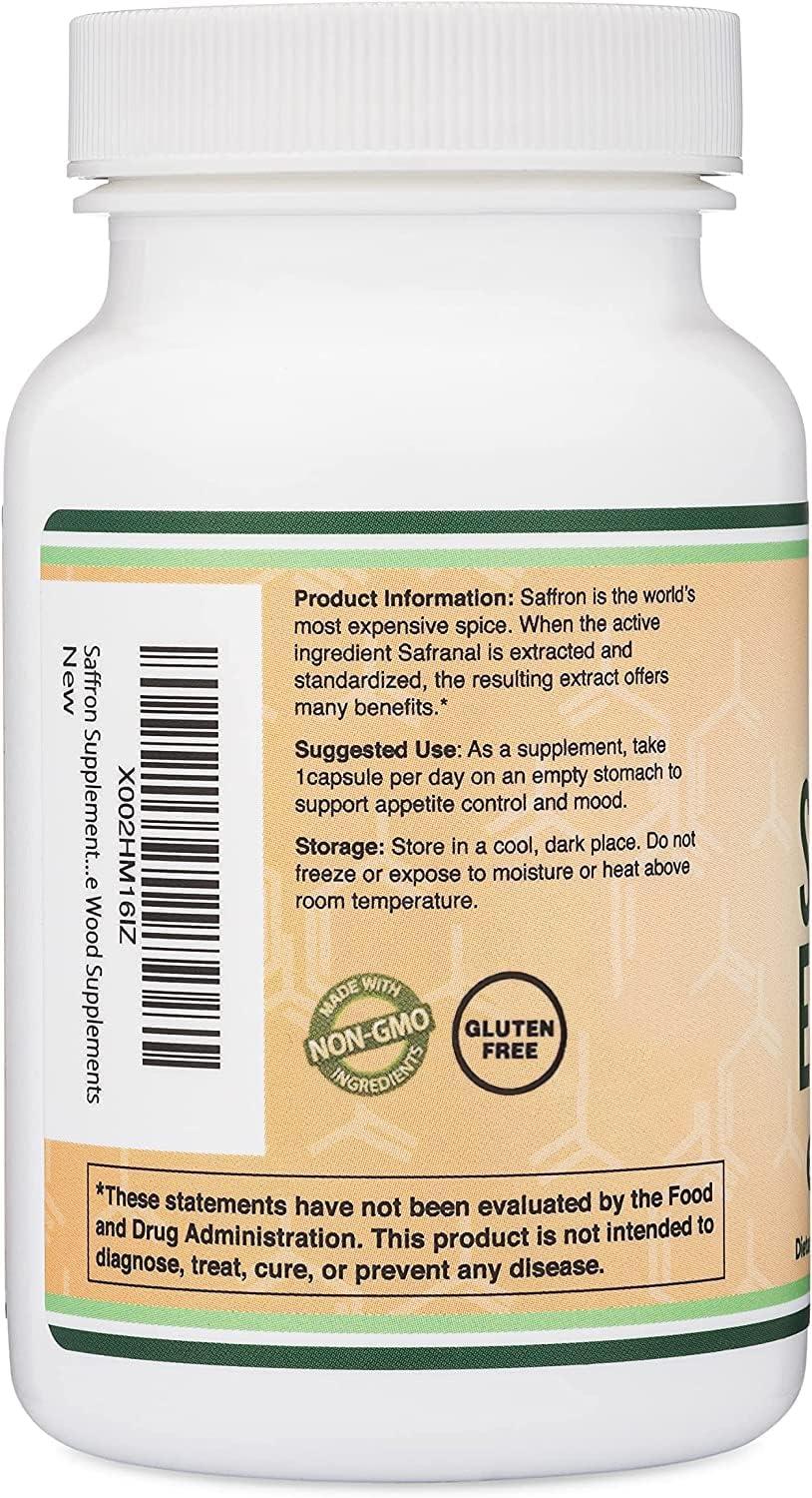 Saffron Supplement - Saffron Extract 88.5mg Capsules (210 Count) for Eyes, Retina, and Lens Health (Appetite Suppressant for Healthy Weight Management) by Double Wood Supplements