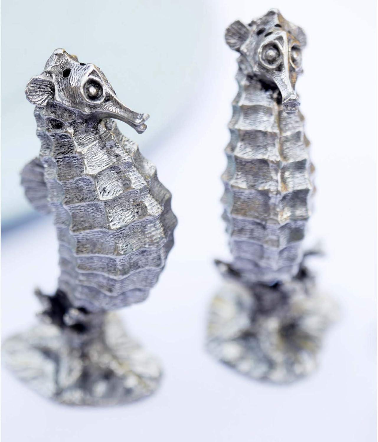 Pewter Seahorse Salt and Pepper Shaker Set