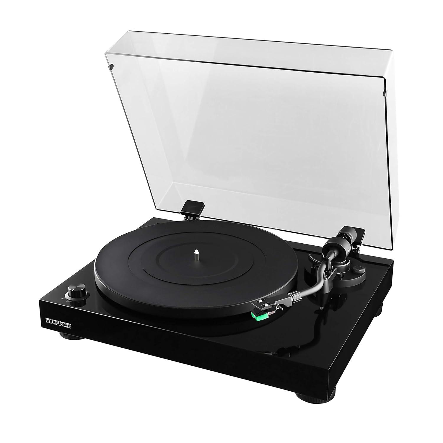 Fluance RT81 Elite High Fidelity Vinyl Turntable Record Player with Audio Technica AT95E Cartridge, Belt Drive, Preamp - Piano Black